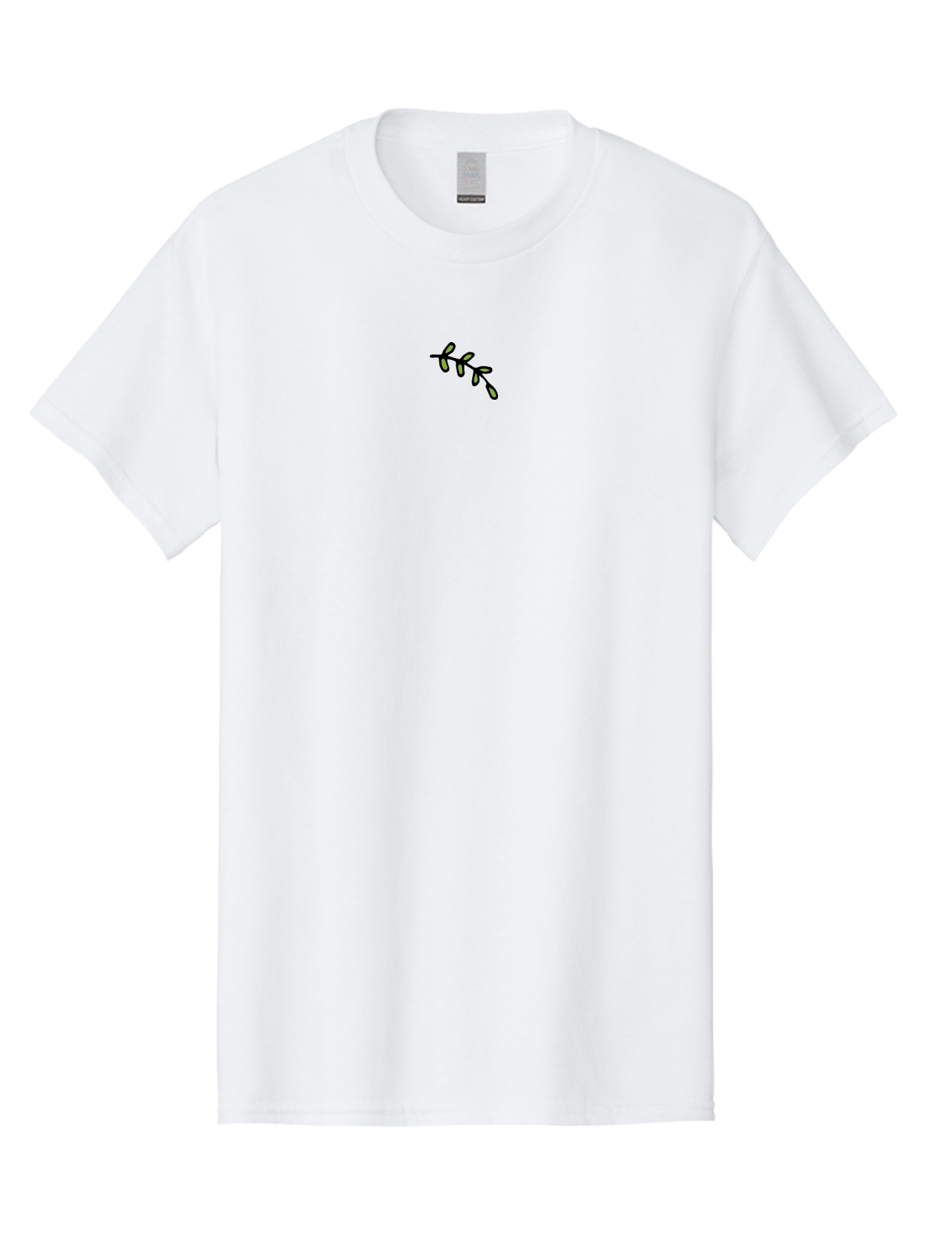 Simple-Branch Men'S Graphic Tee, 100% Cotton, Comfortable Casual Summer Wear, Machine Washable, Stem, Leaves, Simple Drawing, Minimalist Design, Black Line Art, Leafy Stem, Graphic Illustration, Botanical Element, Delicate Lines Aab103