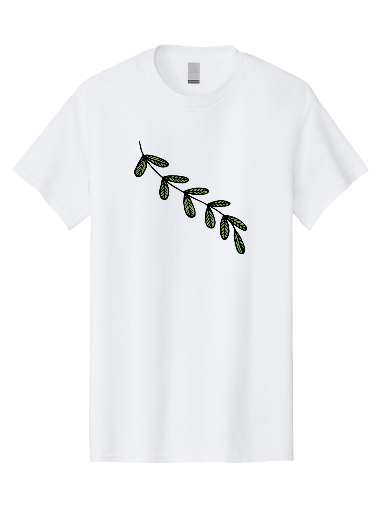 Simple-Leaves Men'S Graphic Tee, 100% Cotton, Comfortable Casual Summer Wear, Machine Washable, Simple Leaf Illustration, Minimalist Leaf Design, Black Leaves, Leaf Pattern, Botanical Art, Leaf Texture, Nature-Inspired Graphics Aab104