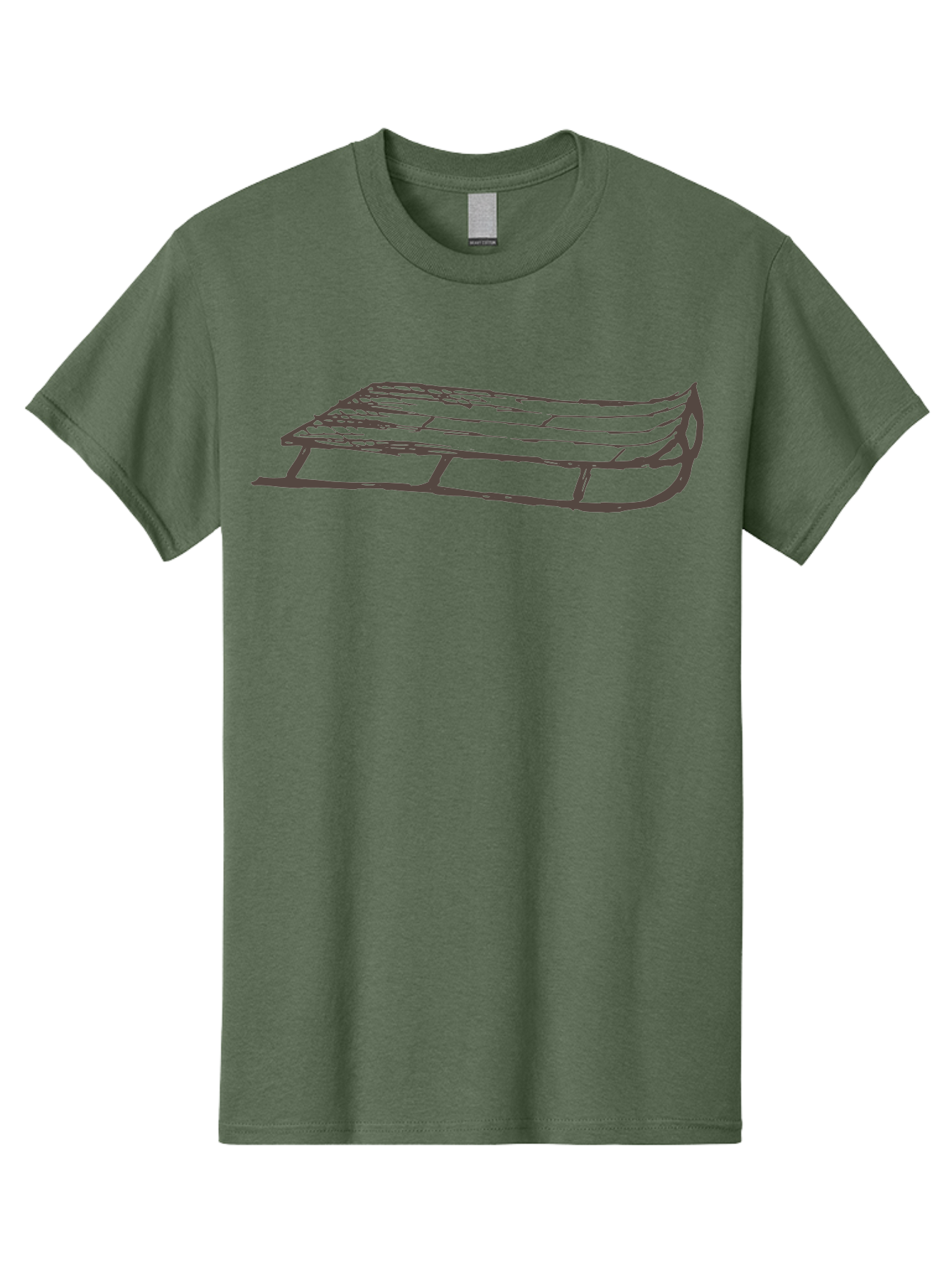 Sleigh Men'S Graphic Tee, 100% Cotton, Comfortable Casual Summer Wear, Machine Washable, Winter Sled, Festive Season, Snow Ride, Joyful Activity, Wooden Frame, Curved Runners, Holiday Fun, Winter Sport, Snowy Landscape, Cold Weather, Aab109