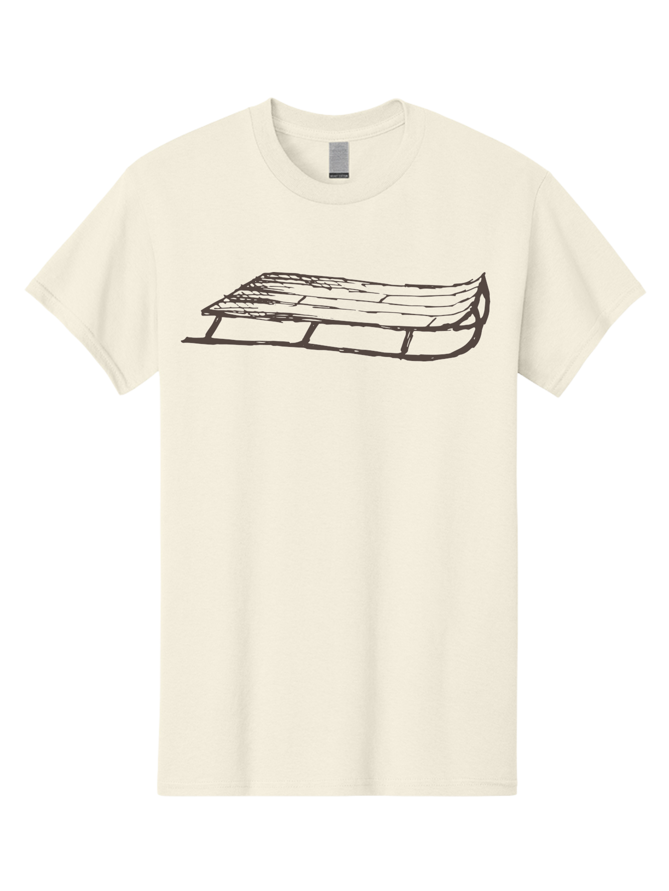 Sleigh Men'S Graphic Tee, 100% Cotton, Comfortable Casual Summer Wear, Machine Washable, Winter Sled, Festive Season, Snow Ride, Joyful Activity, Wooden Frame, Curved Runners, Holiday Fun, Winter Sport, Snowy Landscape, Cold Weather, Aab109