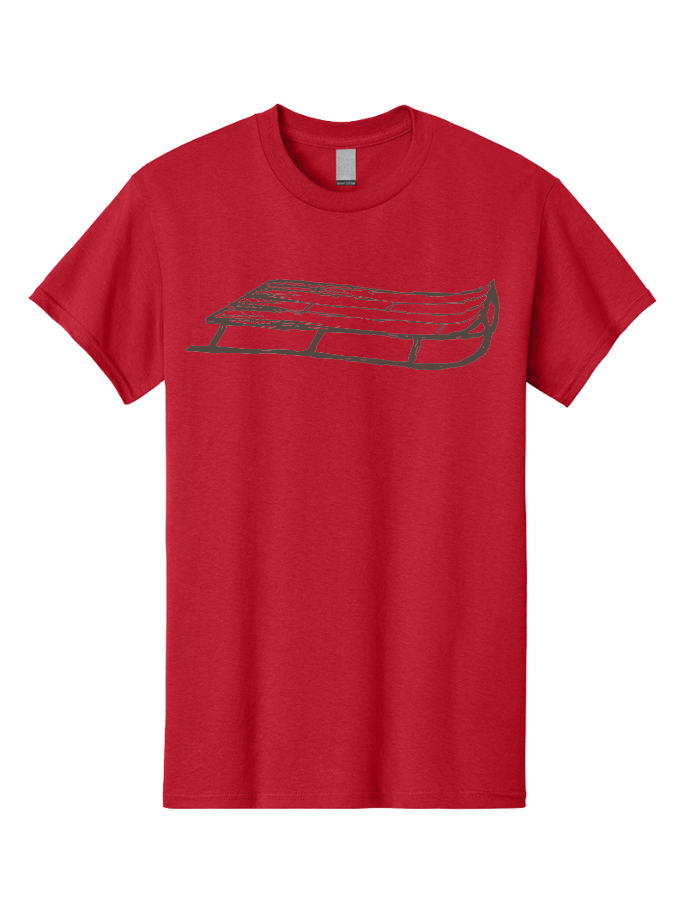 Sleigh Men'S Graphic Tee, 100% Cotton, Comfortable Casual Summer Wear, Machine Washable, Winter Sled, Festive Season, Snow Ride, Joyful Activity, Wooden Frame, Curved Runners, Holiday Fun, Winter Sport, Snowy Landscape, Cold Weather, Aab109