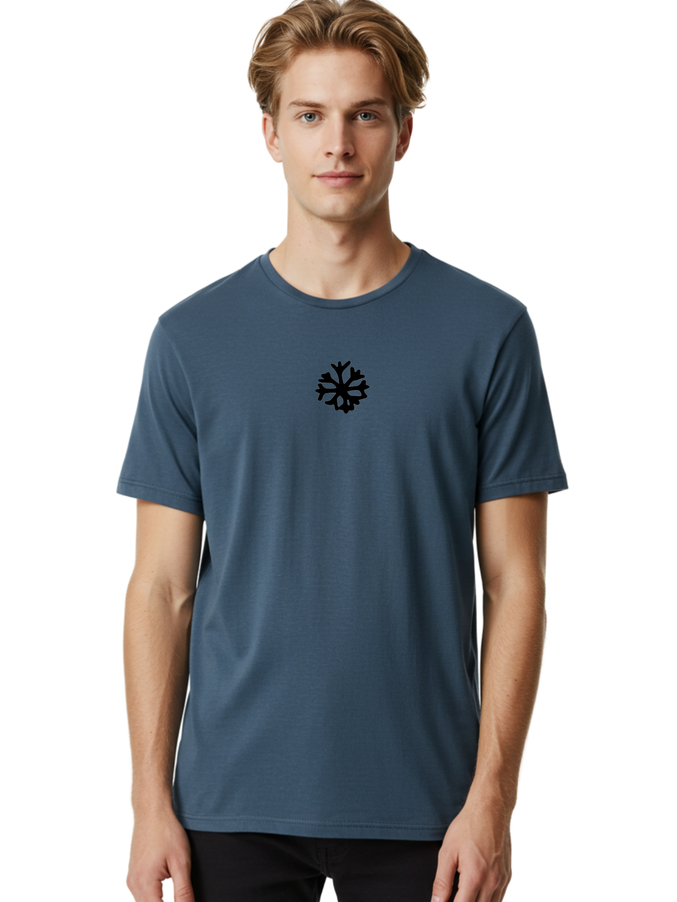 Snowflake-10 Men'S Graphic Tee, 100% Cotton, Comfortable Casual Summer Wear, Machine Washable, Snowflake Silhouette, Winter Symbol, Frosty Design, Intricate Patterns, Delicate Shape, Icy Motif, Seasonal Icon, Frosty Elements Aab112