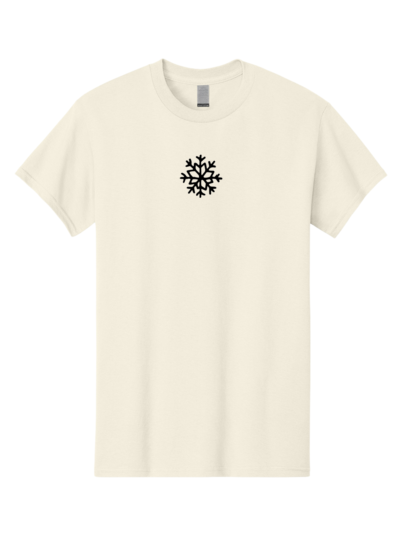Snowflake-3 Men'S Graphic Tee, 100% Cotton, Comfortable Casual Summer Wear, Machine Washable, Black Snowflake, Symmetrical Shape, Winter Symbol, Frosty Design, Delicate Pattern, Snowfall Icon, Winter Wonderland Aab114