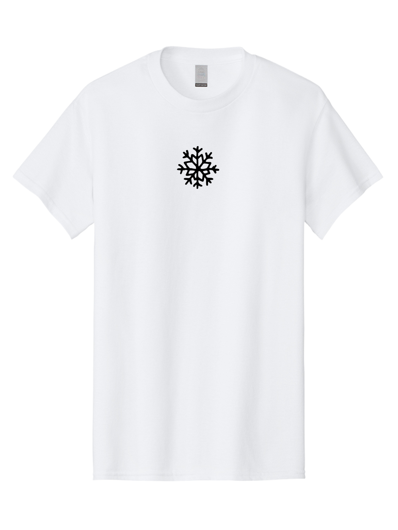 Snowflake-3 Men'S Graphic Tee, 100% Cotton, Comfortable Casual Summer Wear, Machine Washable, Black Snowflake, Symmetrical Shape, Winter Symbol, Frosty Design, Delicate Pattern, Snowfall Icon, Winter Wonderland Aab114