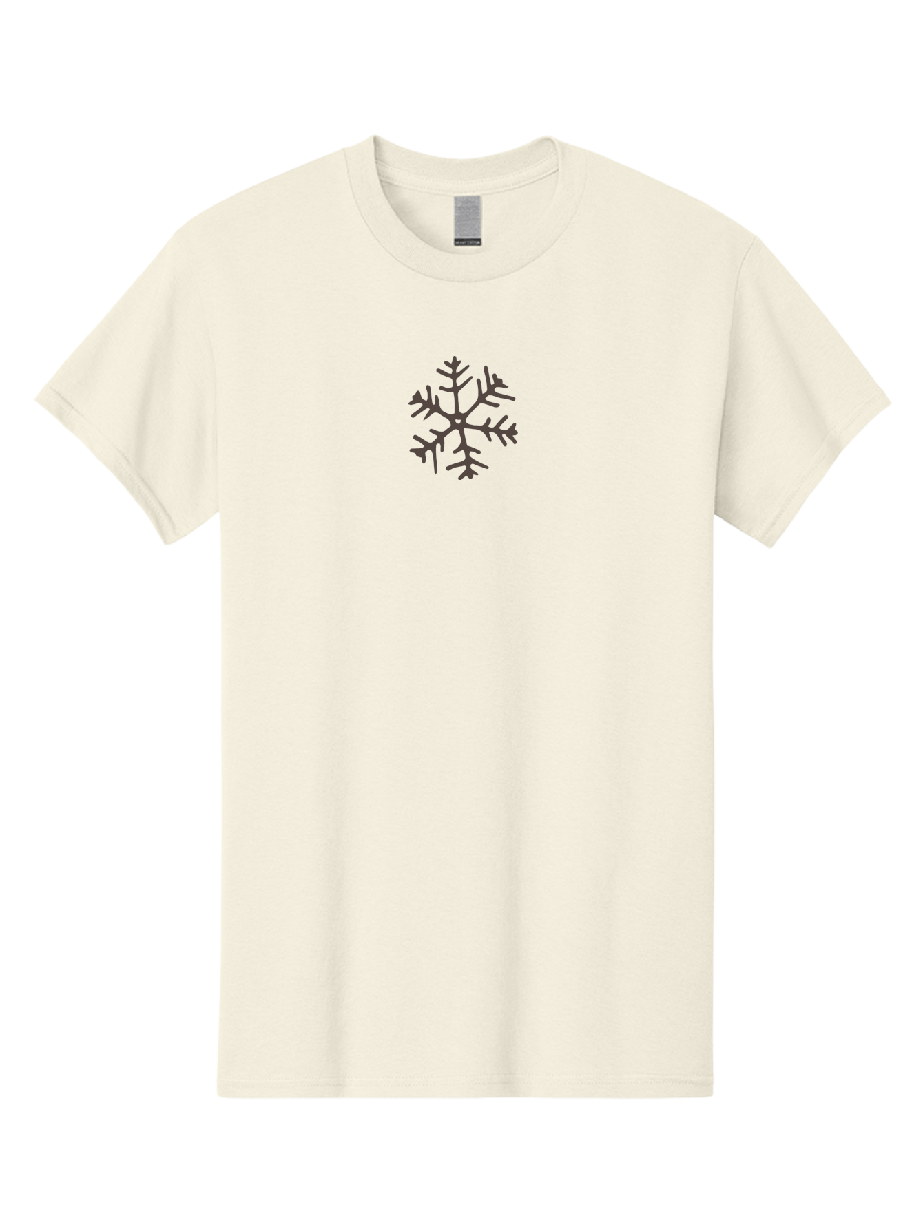 Snowflake-4 Men'S Graphic Tee, 100% Cotton, Comfortable Casual Summer Wear, Machine Washable, Snowflake Design, Winter Symbol, Frosty Pattern, Intricate Details, Dark Gray Silhouette, Symmetrical Shape, Festive Element, Seasonal Decoration Aab115