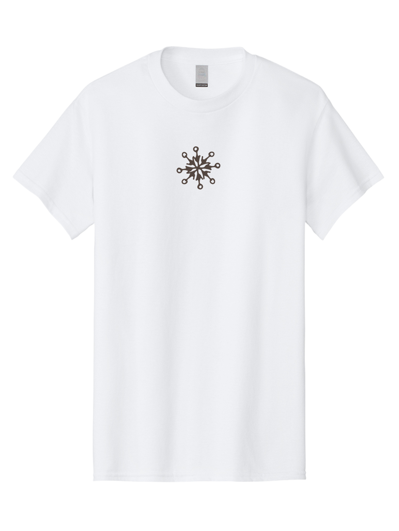 Snowflake-5 Men'S Graphic Tee, 100% Cotton, Comfortable Casual Summer Wear, Machine Washable, Snowflake, Intricate Design, Symmetrical Pattern, Delicate Features, Winter Theme, Frosty Feel, Icy Texture Aab116