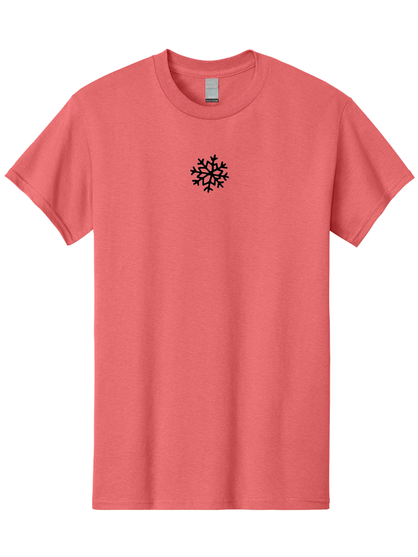 Snowflake Men'S Graphic Tee, 100% Cotton, Comfortable Casual Summer Wear, Machine Washable, Snowflake Graphic, Winter Symbol, Frosty Design, Simple Illustration, Holiday Decor, Christmas Theme, Minimalist Art, Black Silhouette Aab122
