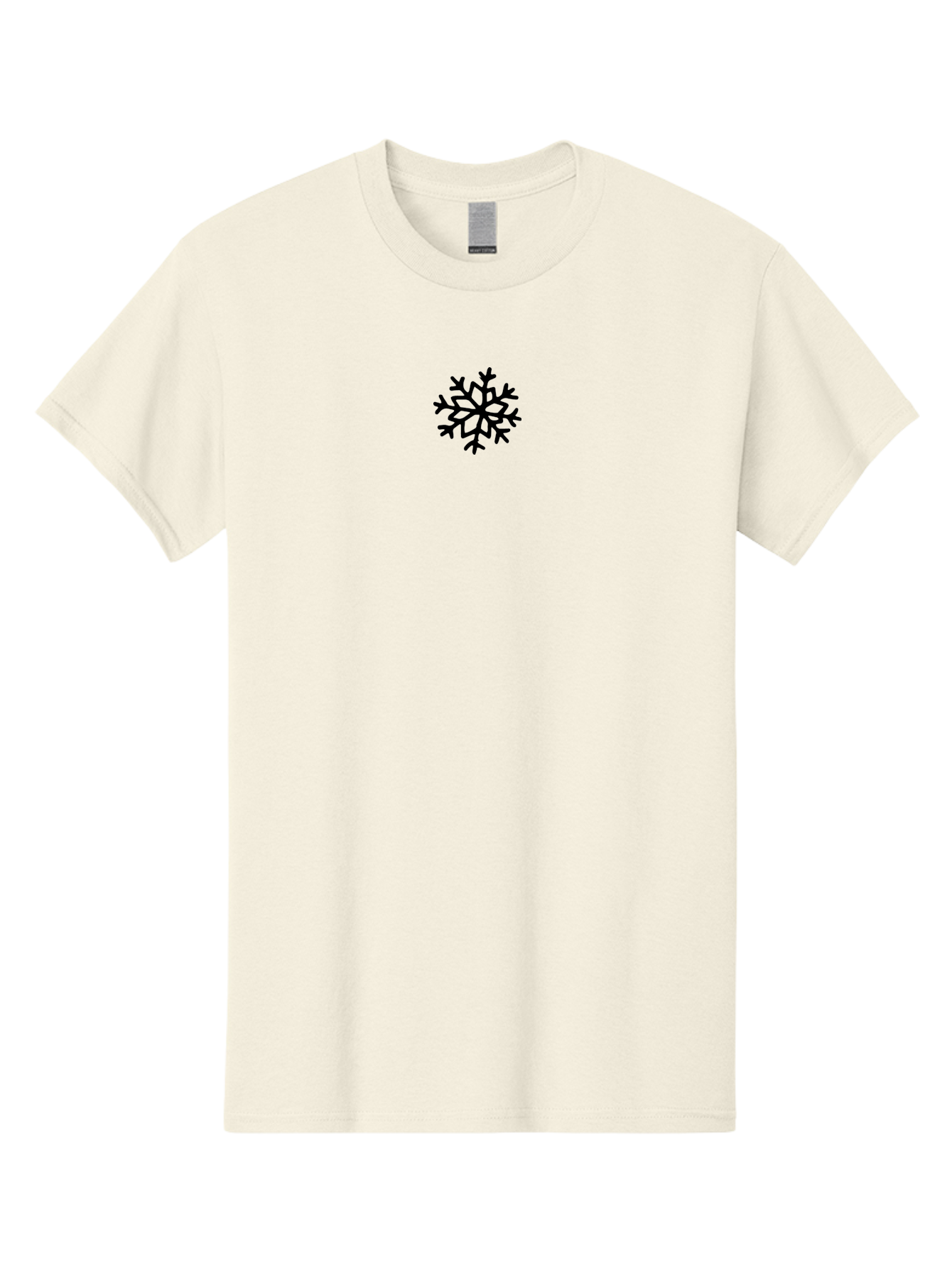 Snowflake Men'S Graphic Tee, 100% Cotton, Comfortable Casual Summer Wear, Machine Washable, Snowflake Graphic, Winter Symbol, Frosty Design, Simple Illustration, Holiday Decor, Christmas Theme, Minimalist Art, Black Silhouette Aab122