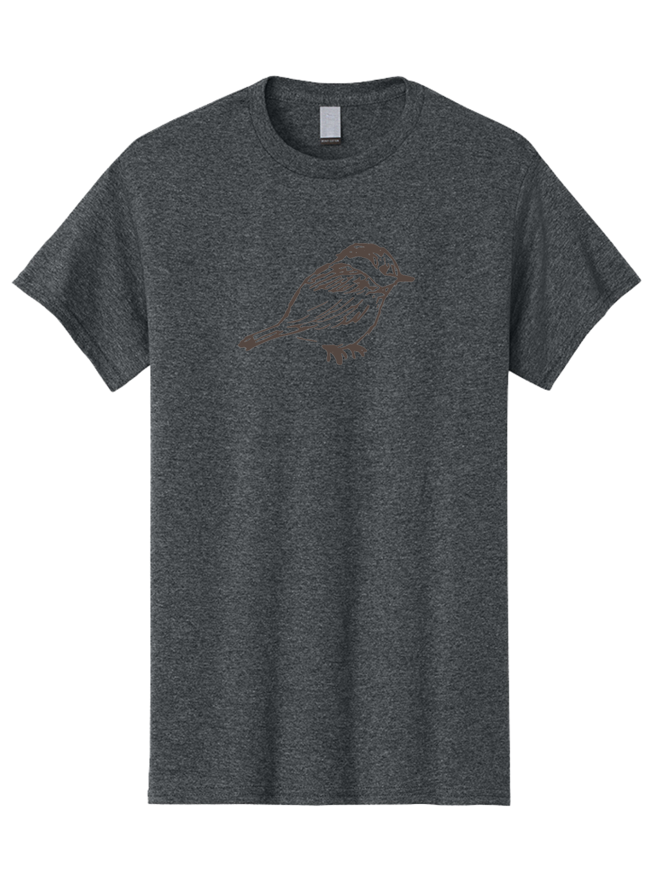 Sparrow Men'S Graphic Tee, 100% Cotton, Comfortable Casual Summer Wear, Machine Washable, Simple Bird, Illustration Art, Minimalist Design, Animal Graphics, Wildlife Illustration, Bird Species Aab130