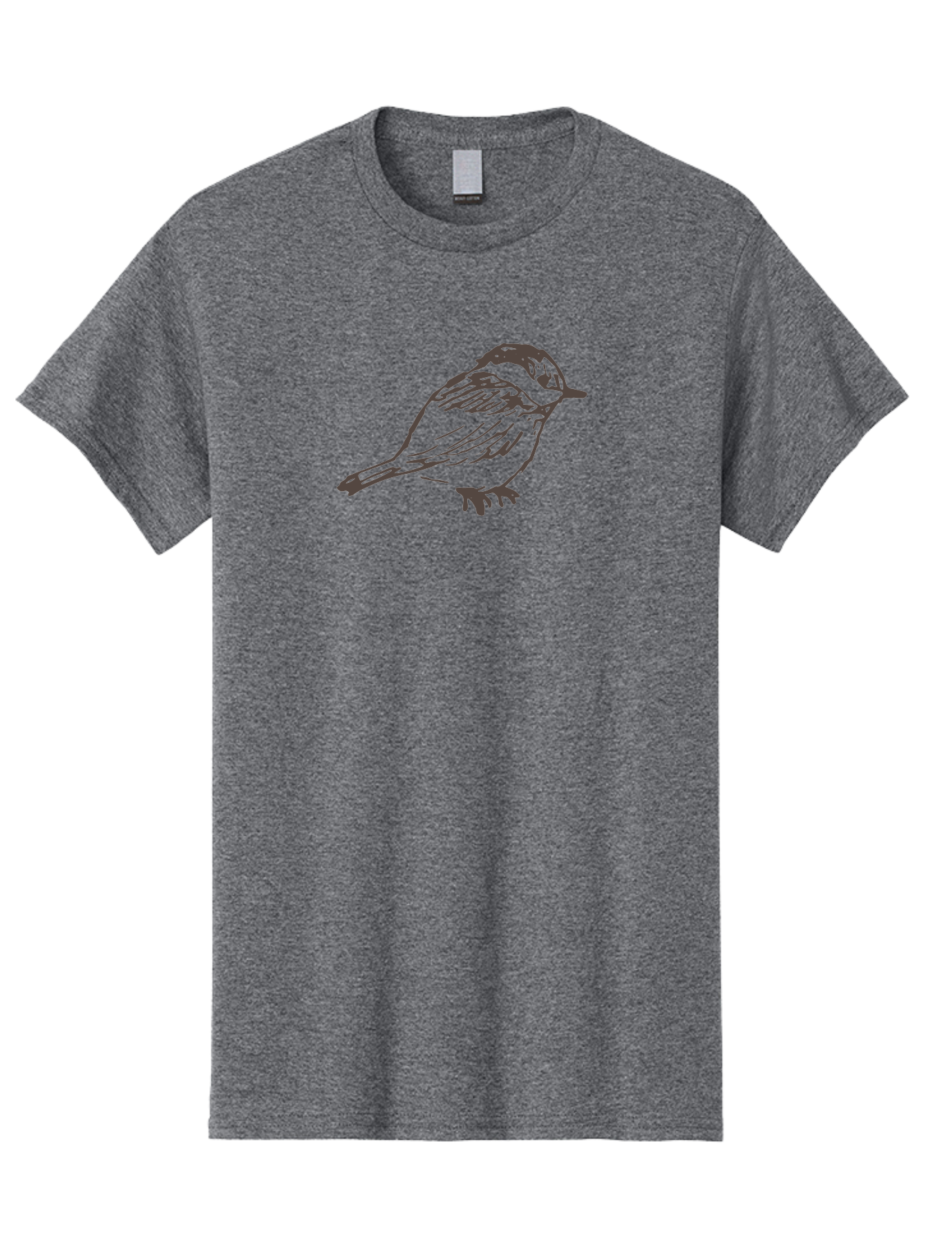 Sparrow Men'S Graphic Tee, 100% Cotton, Comfortable Casual Summer Wear, Machine Washable, Simple Bird, Illustration Art, Minimalist Design, Animal Graphics, Wildlife Illustration, Bird Species Aab130