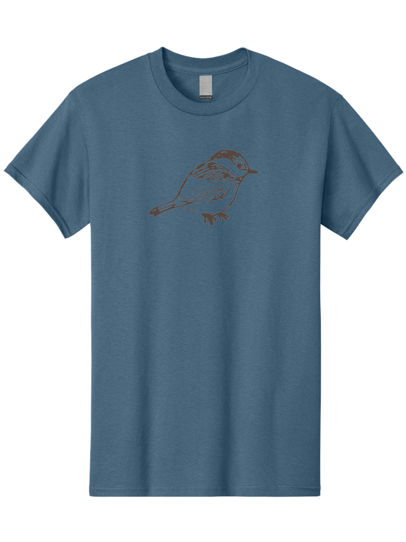 Sparrow Men'S Graphic Tee, 100% Cotton, Comfortable Casual Summer Wear, Machine Washable, Simple Bird, Illustration Art, Minimalist Design, Animal Graphics, Wildlife Illustration, Bird Species Aab130
