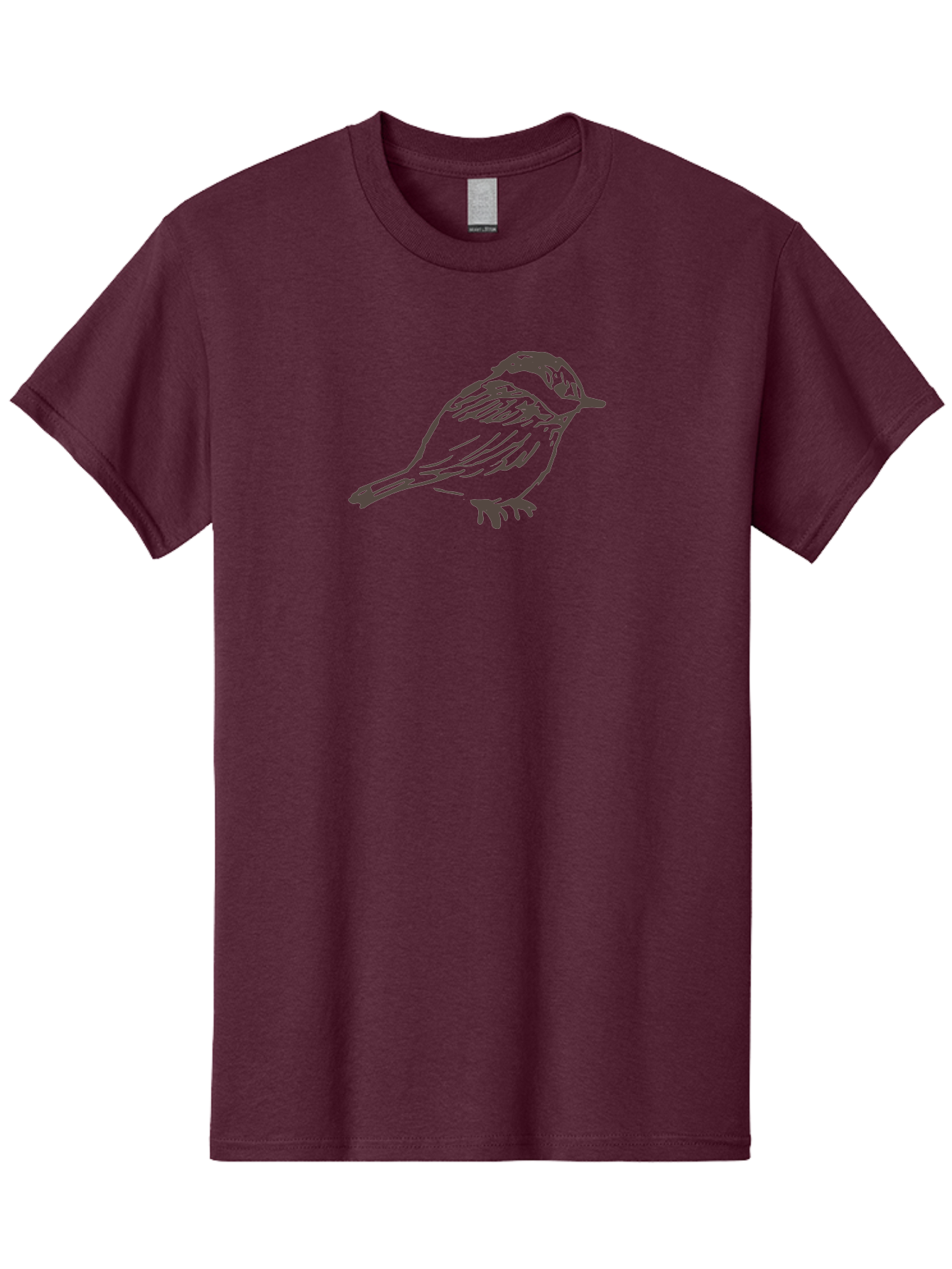 Sparrow Men'S Graphic Tee, 100% Cotton, Comfortable Casual Summer Wear, Machine Washable, Simple Bird, Illustration Art, Minimalist Design, Animal Graphics, Wildlife Illustration, Bird Species Aab130