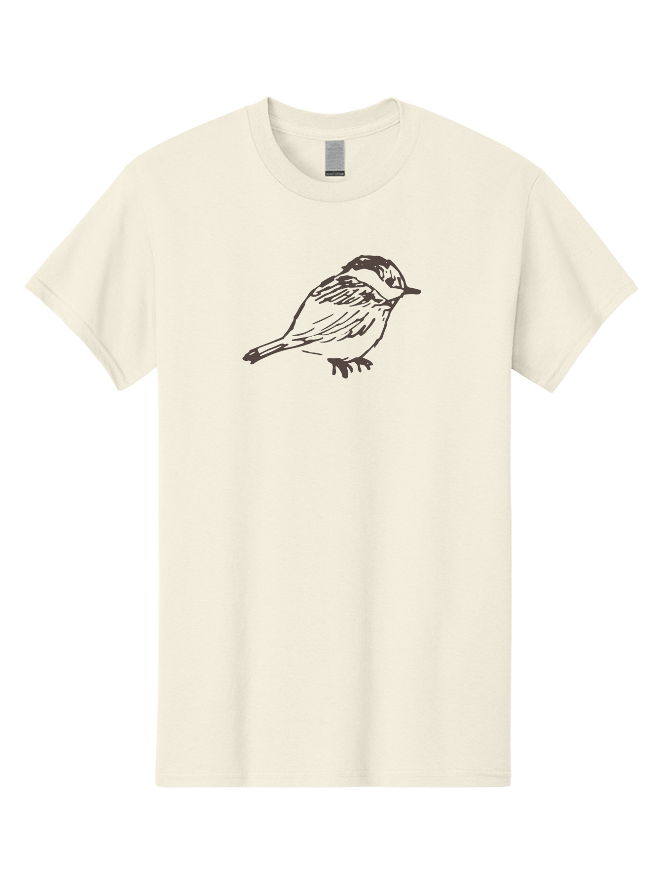 Sparrow Men'S Graphic Tee, 100% Cotton, Comfortable Casual Summer Wear, Machine Washable, Simple Bird, Illustration Art, Minimalist Design, Animal Graphics, Wildlife Illustration, Bird Species Aab130