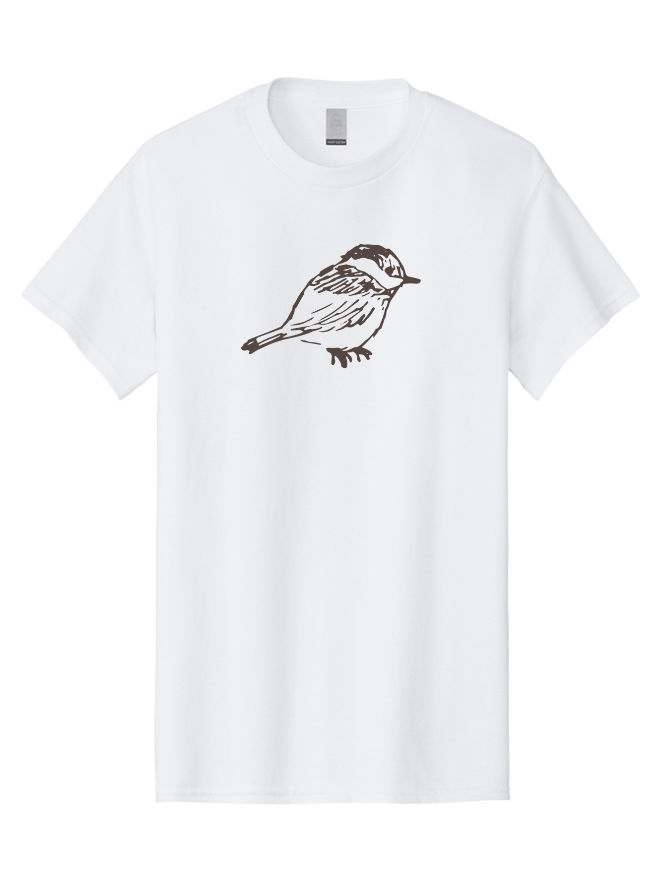 Sparrow Men'S Graphic Tee, 100% Cotton, Comfortable Casual Summer Wear, Machine Washable, Simple Bird, Illustration Art, Minimalist Design, Animal Graphics, Wildlife Illustration, Bird Species Aab130