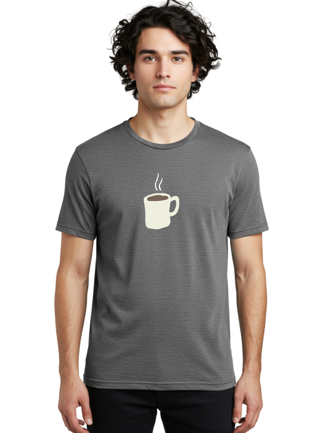 Steaming-Coffee-Mug-1 Men'S Graphic Tee, 100% Cotton, Comfortable Casual Summer Wear, Machine Washable, Coffee Mug, Hot Beverage, Morning Coffee, Steaming Cup, Coffee Break, Hot Drink, Caffeine Boost, Daily Grind Aab136