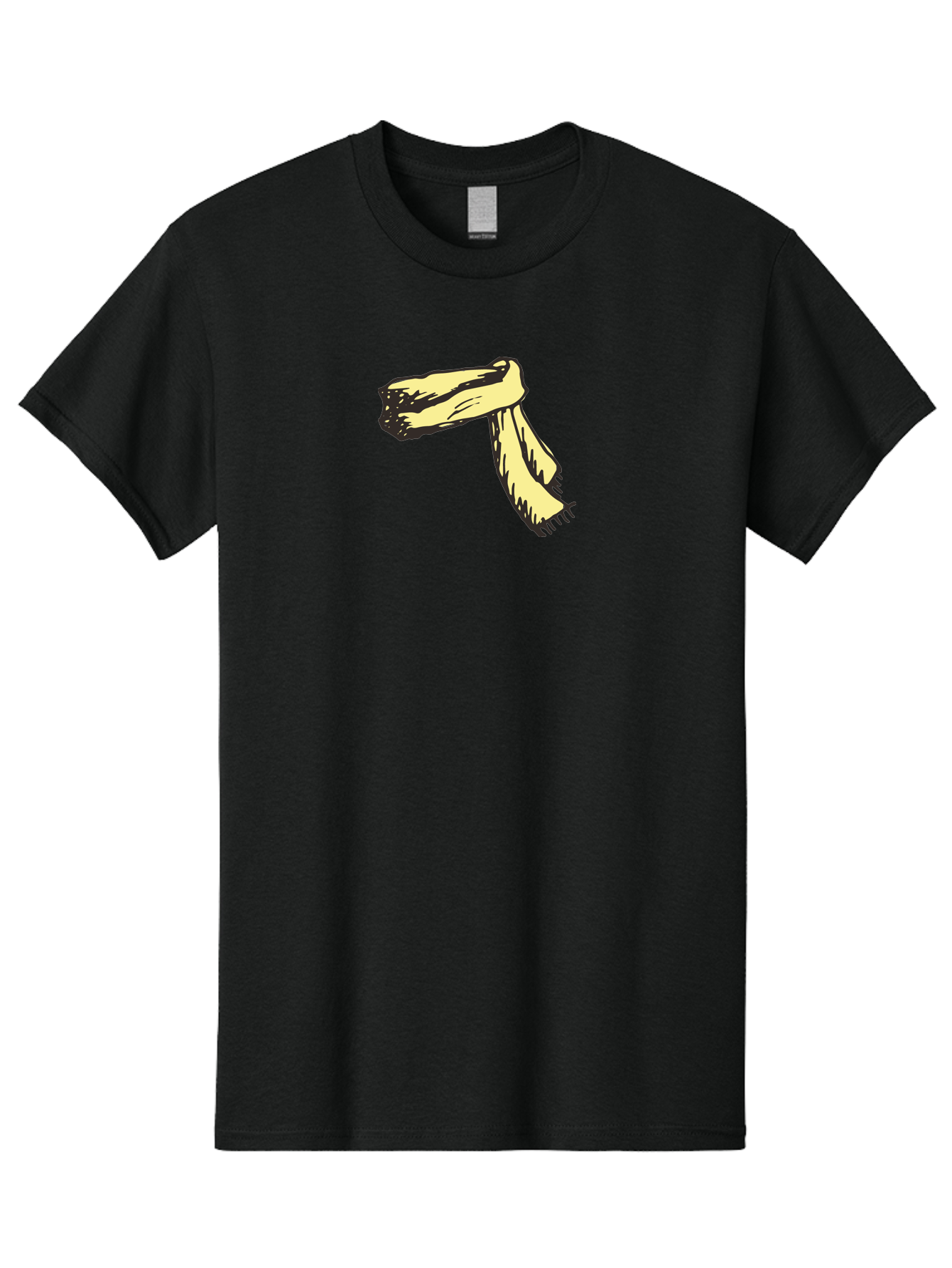 Torn-Fabric Men'S Graphic Tee, 100% Cotton, Comfortable Casual Summer Wear, Machine Washable, Yellow Scarf, Casual Fashion, Accessory, Stylish Look, Fashion Trend, Winter Wear, Clothing Accessory Aab146