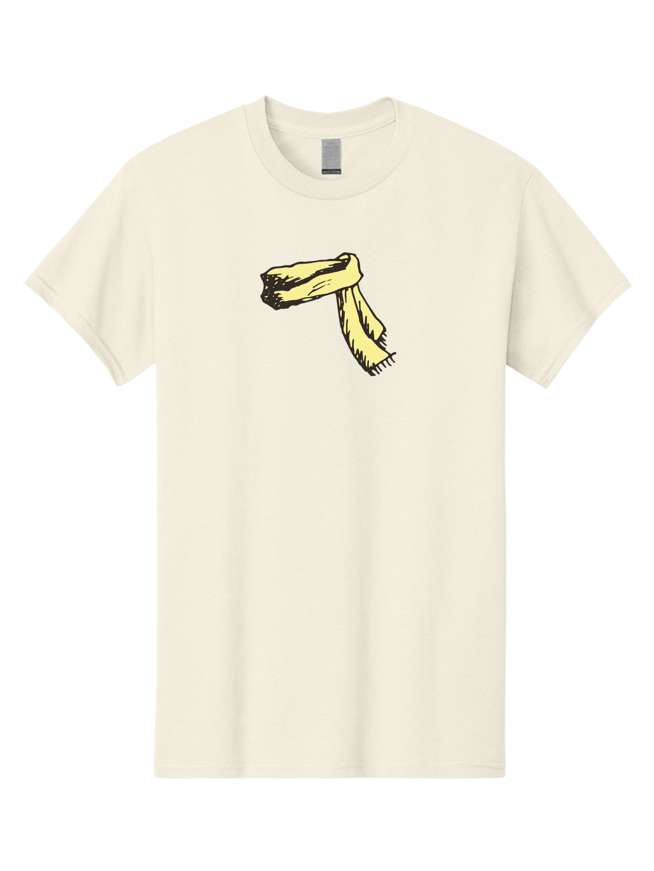 Torn-Fabric Men'S Graphic Tee, 100% Cotton, Comfortable Casual Summer Wear, Machine Washable, Yellow Scarf, Casual Fashion, Accessory, Stylish Look, Fashion Trend, Winter Wear, Clothing Accessory Aab146