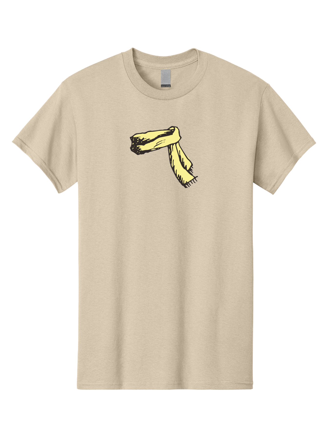 Torn-Fabric Men'S Graphic Tee, 100% Cotton, Comfortable Casual Summer Wear, Machine Washable, Yellow Scarf, Casual Fashion, Accessory, Stylish Look, Fashion Trend, Winter Wear, Clothing Accessory Aab146