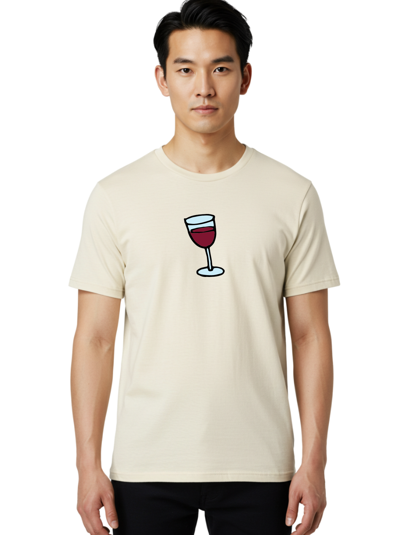 Wine-Glass Men'S Graphic Tee, 100% Cotton, Comfortable Casual Summer Wear, Machine Washable, Red Wine, Wine Glass, Glassware, Fine Wine, Wine Tasting, Elegant Drink, Relaxation, Leisure Activity, Wine Culture Aab168