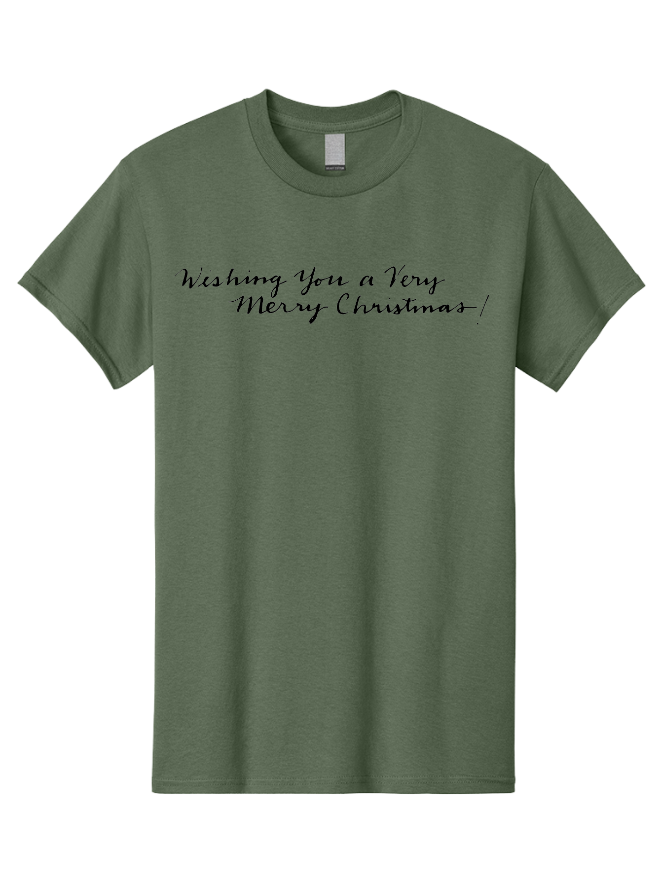 Wishing-You-A-Very-Merry-Christmas-1 Men'S Graphic Tee, 100% Cotton, Comfortable Casual Summer Wear, Machine Washable, Christmas Greeting, Festive Wishes, Holiday Message, Merry Christmas, Seasonal Greetings, Christmas Card Message, Black Text Aab172
