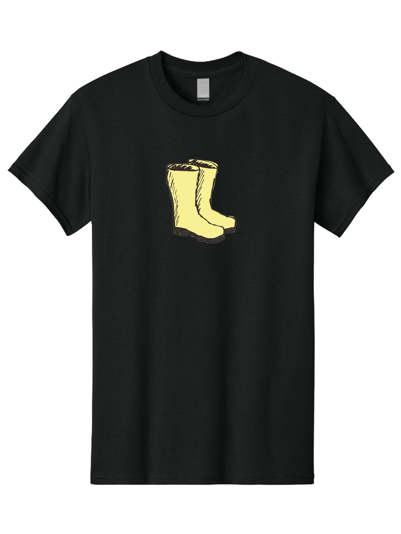 Yellow-Rain-Boots Men'S Graphic Tee, 100% Cotton, Comfortable Casual Summer Wear, Machine Washable, Yellow Rain Boots, Waterproof Footwear, Outdoor Gear, Rubber Boots, Hiking Boots, Fashion Boots, Rugged Style, Casual Wear, Outdoor Activities Aab183