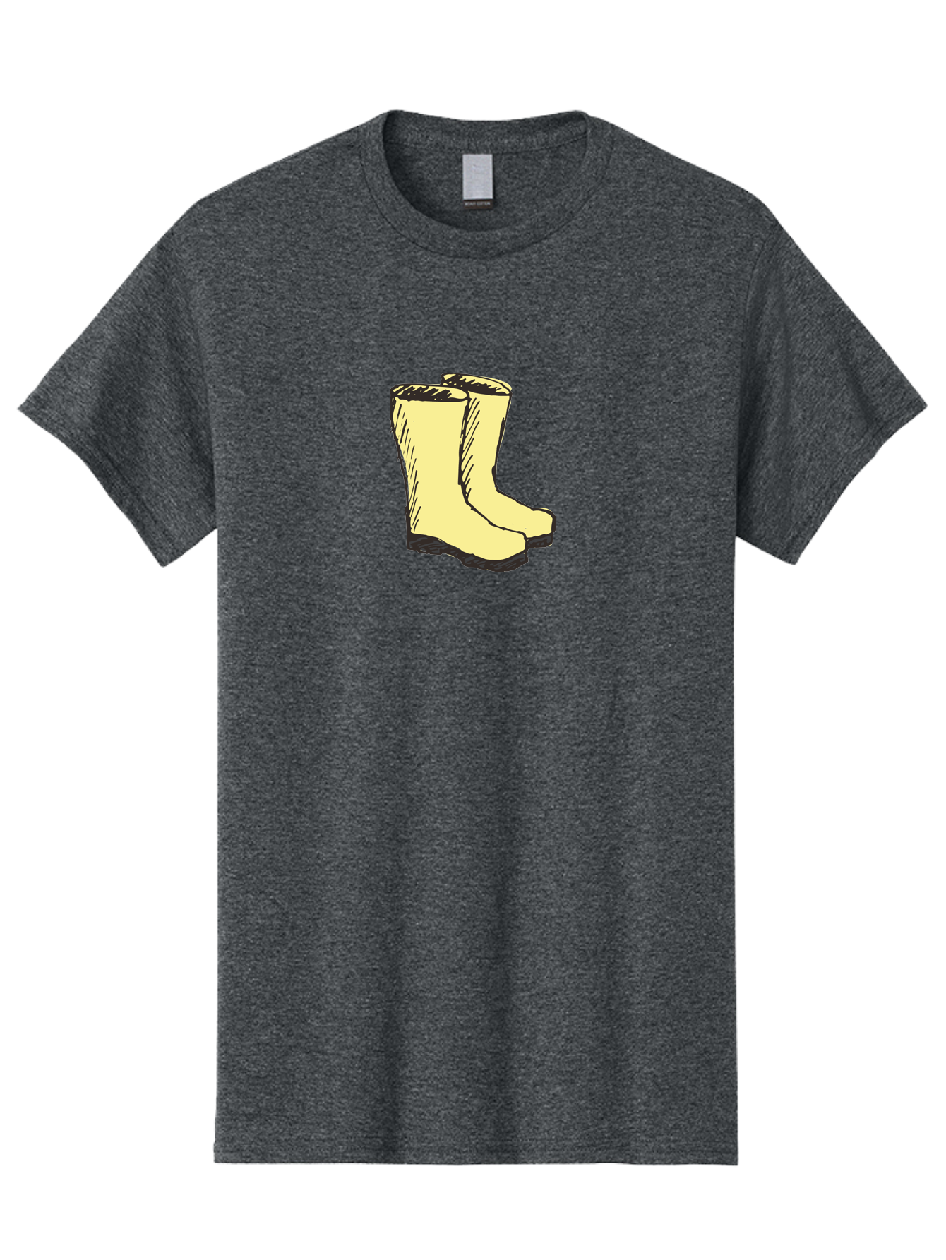 Yellow-Rain-Boots Men'S Graphic Tee, 100% Cotton, Comfortable Casual Summer Wear, Machine Washable, Yellow Rain Boots, Waterproof Footwear, Outdoor Gear, Rubber Boots, Hiking Boots, Fashion Boots, Rugged Style, Casual Wear, Outdoor Activities Aab183