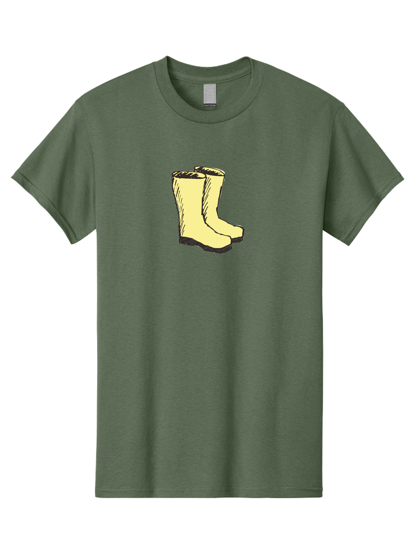 Yellow-Rain-Boots Men'S Graphic Tee, 100% Cotton, Comfortable Casual Summer Wear, Machine Washable, Yellow Rain Boots, Waterproof Footwear, Outdoor Gear, Rubber Boots, Hiking Boots, Fashion Boots, Rugged Style, Casual Wear, Outdoor Activities Aab183