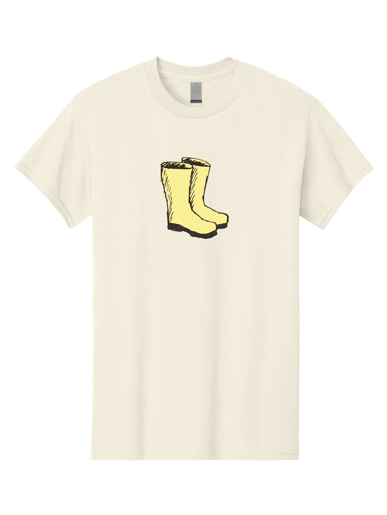 Yellow-Rain-Boots Men'S Graphic Tee, 100% Cotton, Comfortable Casual Summer Wear, Machine Washable, Yellow Rain Boots, Waterproof Footwear, Outdoor Gear, Rubber Boots, Hiking Boots, Fashion Boots, Rugged Style, Casual Wear, Outdoor Activities Aab183