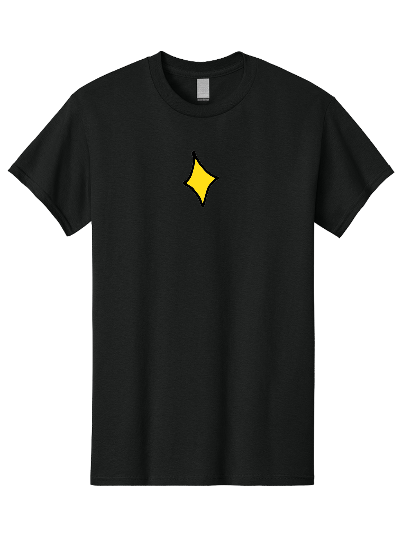 Yellow-Star-2 Men'S Graphic Tee, 100% Cotton, Comfortable Casual Summer Wear, Machine Washable, Yellow Star, Abstract Shape, Graphic Design, Minimalist Art, Simple Icon, Cartoon Style, Whimsical Symbol, Digital Illustration, Modern Graphic Aab186