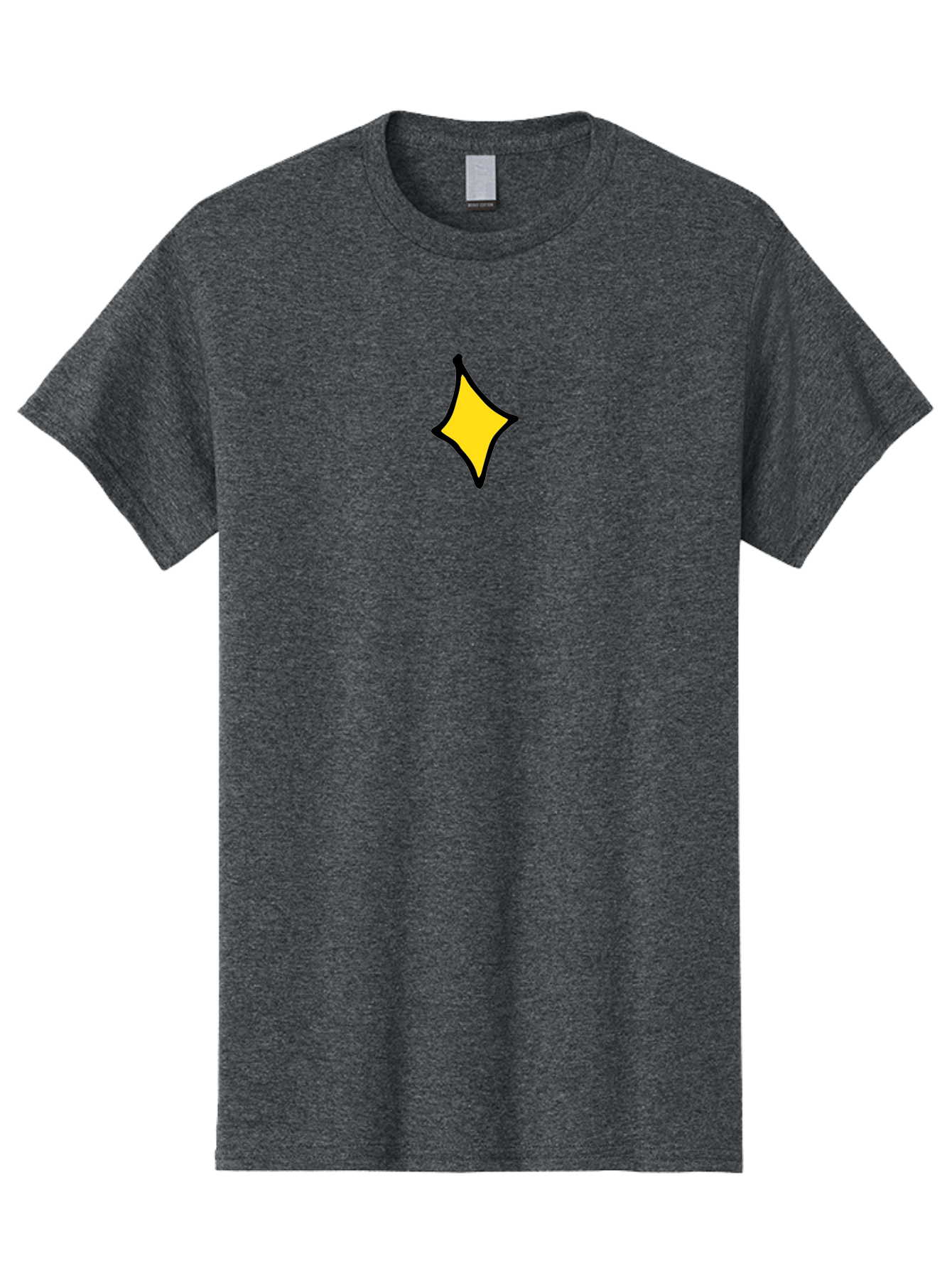 Yellow-Star-2 Men'S Graphic Tee, 100% Cotton, Comfortable Casual Summer Wear, Machine Washable, Yellow Star, Abstract Shape, Graphic Design, Minimalist Art, Simple Icon, Cartoon Style, Whimsical Symbol, Digital Illustration, Modern Graphic Aab186