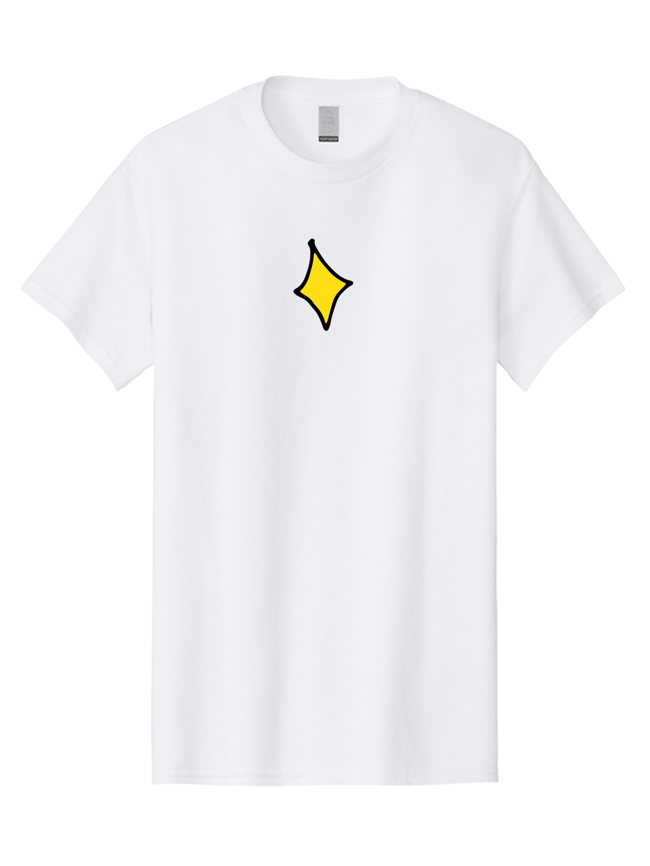 Yellow-Star-2 Men'S Graphic Tee, 100% Cotton, Comfortable Casual Summer Wear, Machine Washable, Yellow Star, Abstract Shape, Graphic Design, Minimalist Art, Simple Icon, Cartoon Style, Whimsical Symbol, Digital Illustration, Modern Graphic Aab186