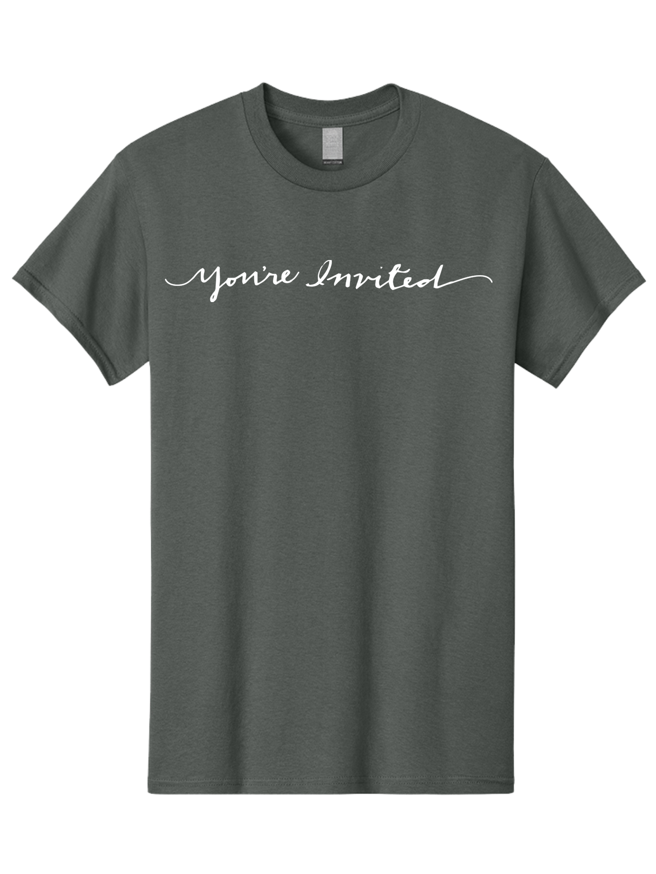 You-Re-Invited-1 Men'S Graphic Tee, 100% Cotton, Comfortable Casual Summer Wear, Machine Washable, Party Invitation, Event Announcement, You'Re Invited Text, Cursive Script, Special Occasion, Celebration Invite, Formal Event Aab188