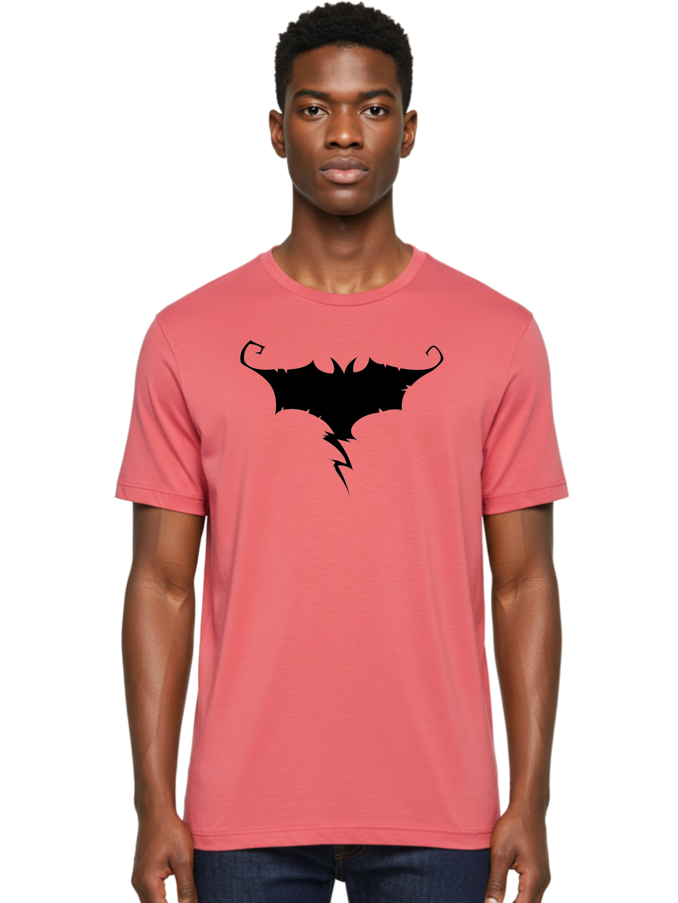 Batman-Logo Men'S Graphic Tee, 100% Cotton, Comfortable Casual Summer Wear, Machine Washable, Batman Logo, Superhero Emblem, Gothic Symbol, Dark Knight, Comic Book Character, Batman Insignia, Iconic Symbol Aab193