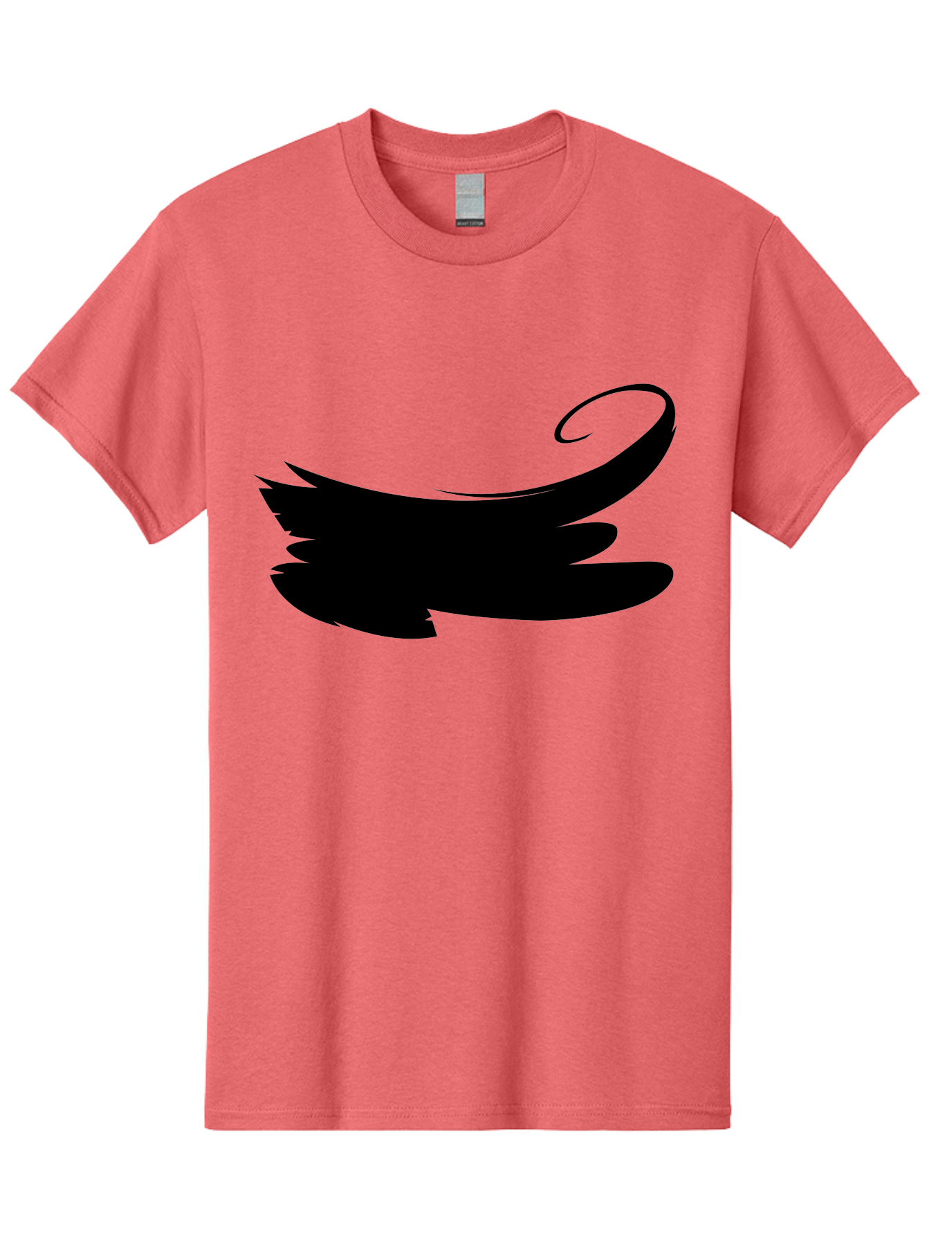 Bird-Silhouette Men'S Graphic Tee, 100% Cotton, Comfortable Casual Summer Wear, Machine Washable, Stylized Wing, Abstract Design, Minimalist Art, Black Silhouette, Freedom Symbol, Elegance, Simple Graphics, Symbolic Representation Aab200