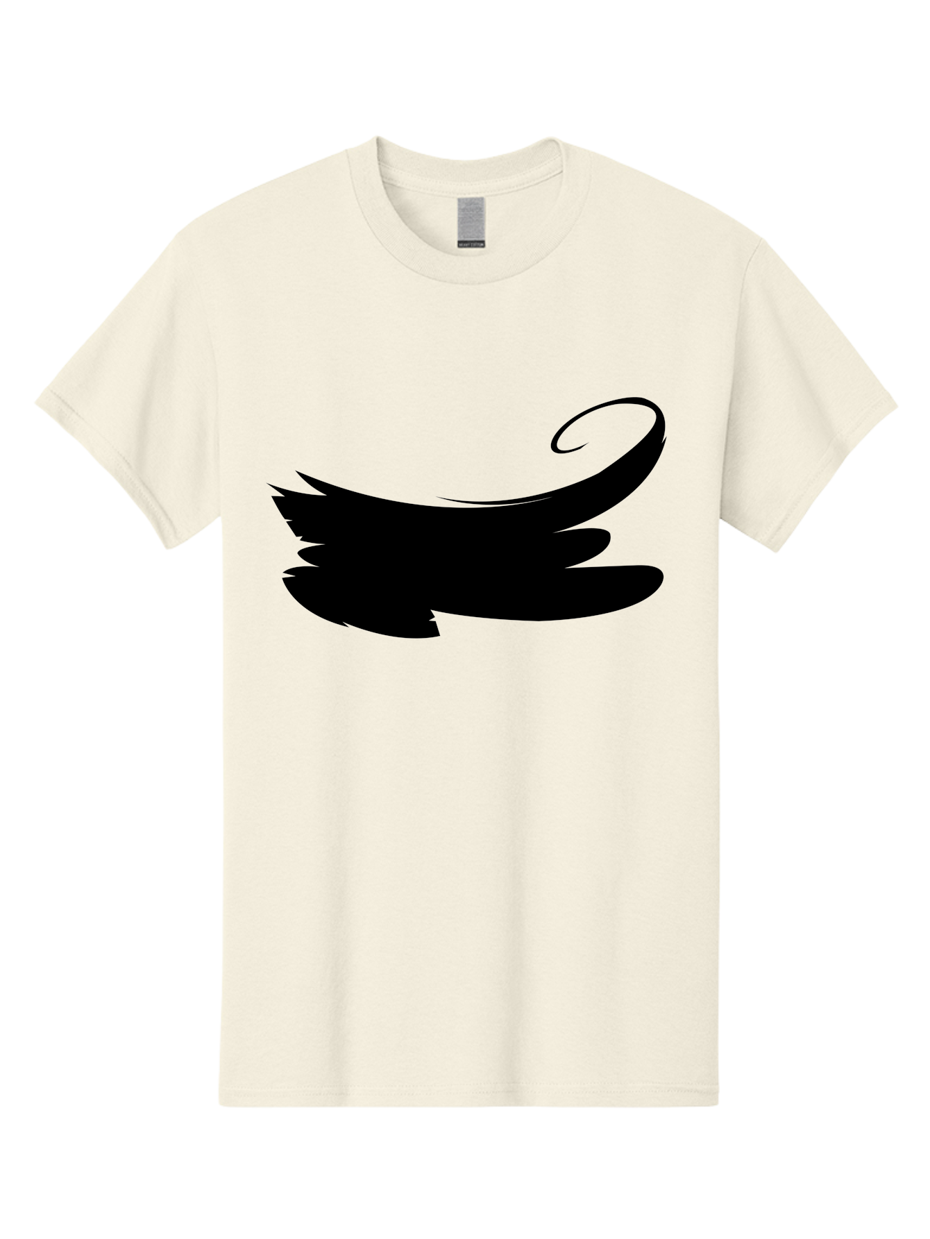 Bird-Silhouette Men'S Graphic Tee, 100% Cotton, Comfortable Casual Summer Wear, Machine Washable, Stylized Wing, Abstract Design, Minimalist Art, Black Silhouette, Freedom Symbol, Elegance, Simple Graphics, Symbolic Representation Aab200