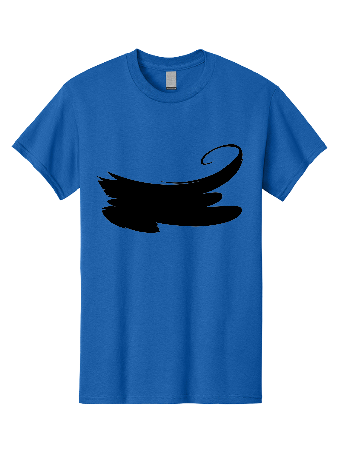 Bird-Silhouette Men'S Graphic Tee, 100% Cotton, Comfortable Casual Summer Wear, Machine Washable, Stylized Wing, Abstract Design, Minimalist Art, Black Silhouette, Freedom Symbol, Elegance, Simple Graphics, Symbolic Representation Aab200