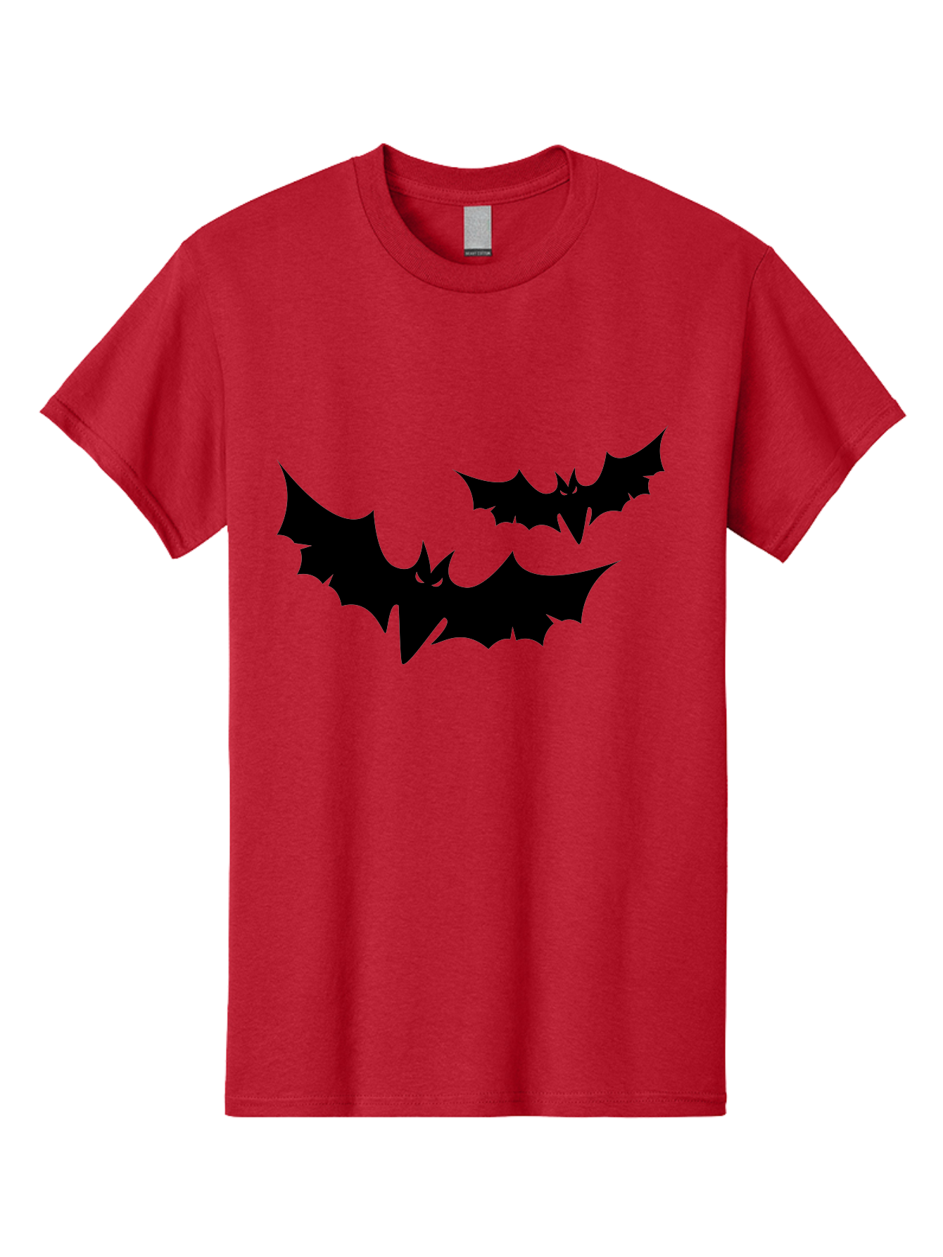 Black-Bats Men'S Graphic Tee, 100% Cotton, Comfortable Casual Summer Wear, Machine Washable, Halloween Bats, Black Bats, Bat Silhouettes, Spooky Decor, Halloween Decorations, Flying Bats, Halloween Theme Aab201
