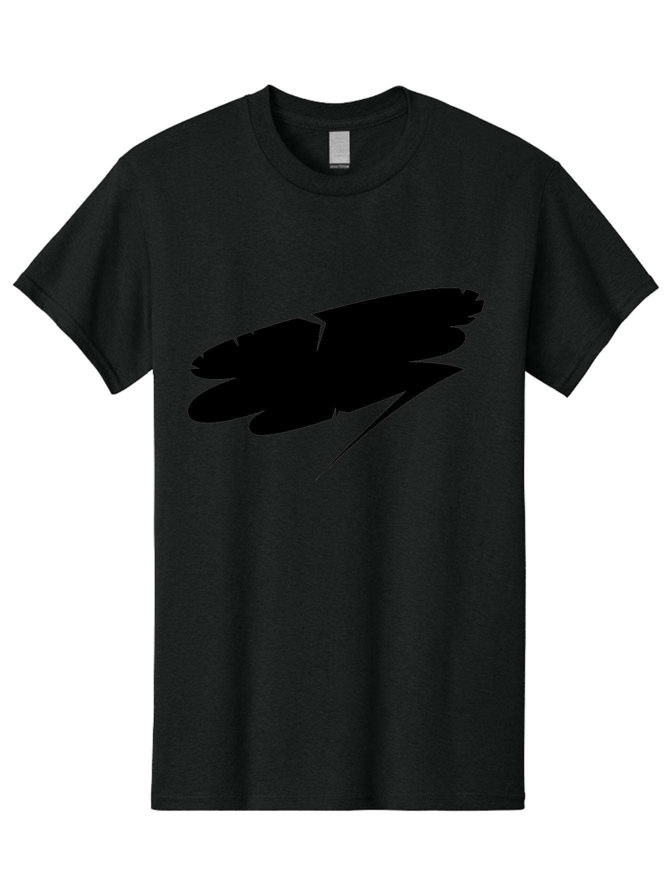 Feather-Silhouette Men'S Graphic Tee, 100% Cotton, Comfortable Casual Summer Wear, Machine Washable, Feather Silhouette, Black Feather, Minimalist Design, Simple Graphics, Bold Shapes, Graphic Elements, Abstract Art Aab214