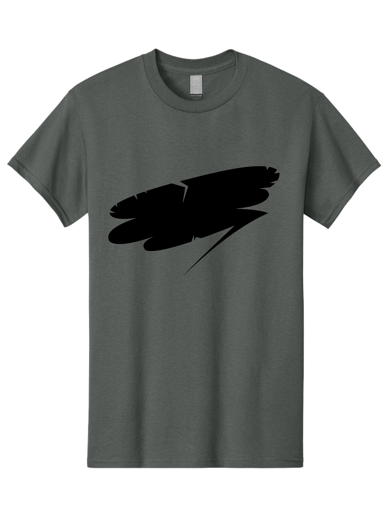 Feather-Silhouette Men'S Graphic Tee, 100% Cotton, Comfortable Casual Summer Wear, Machine Washable, Feather Silhouette, Black Feather, Minimalist Design, Simple Graphics, Bold Shapes, Graphic Elements, Abstract Art Aab214