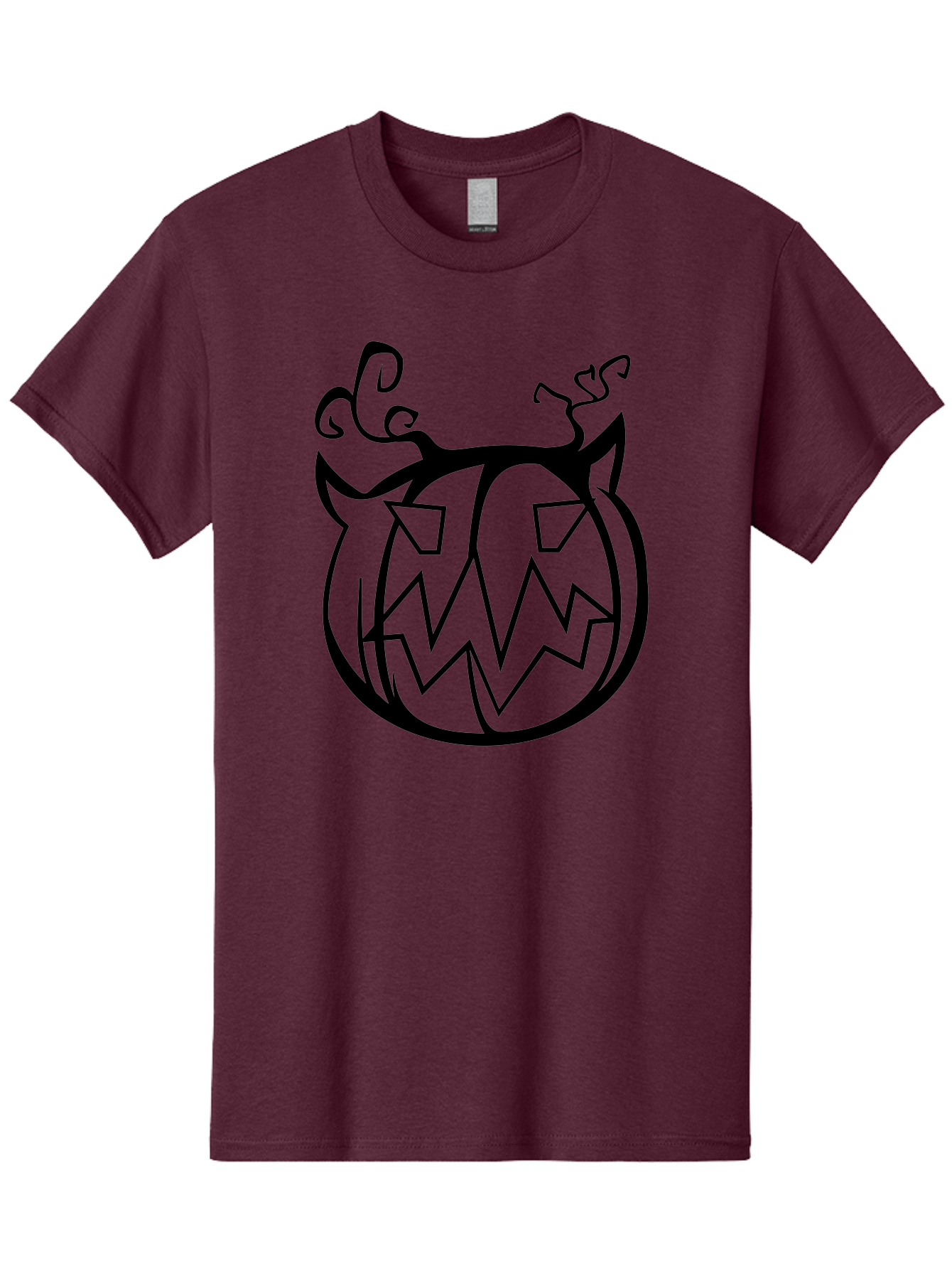 Jack-O-Lantern-1 Men'S Graphic Tee, 100% Cotton, Comfortable Casual Summer Wear, Machine Washable, Halloween Pumpkin, Jack O Lantern, Spooky Face, Cartoon Illustration, Creepy Eyes, Fall Season, Autumn Decor, Festive Design, Black Outline Aab228