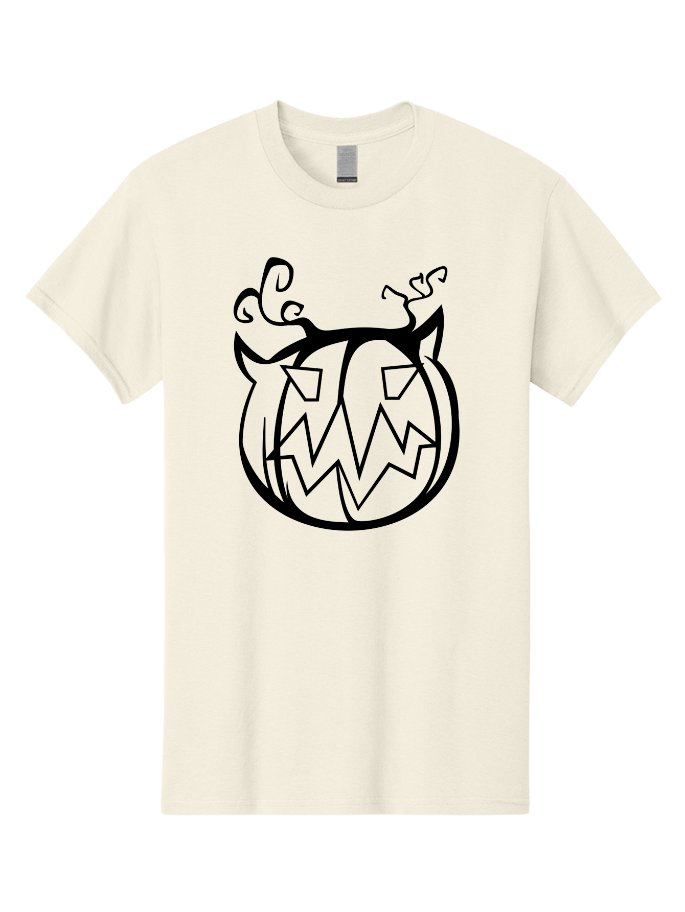 Jack-O-Lantern-1 Men'S Graphic Tee, 100% Cotton, Comfortable Casual Summer Wear, Machine Washable, Halloween Pumpkin, Jack O Lantern, Spooky Face, Cartoon Illustration, Creepy Eyes, Fall Season, Autumn Decor, Festive Design, Black Outline Aab228