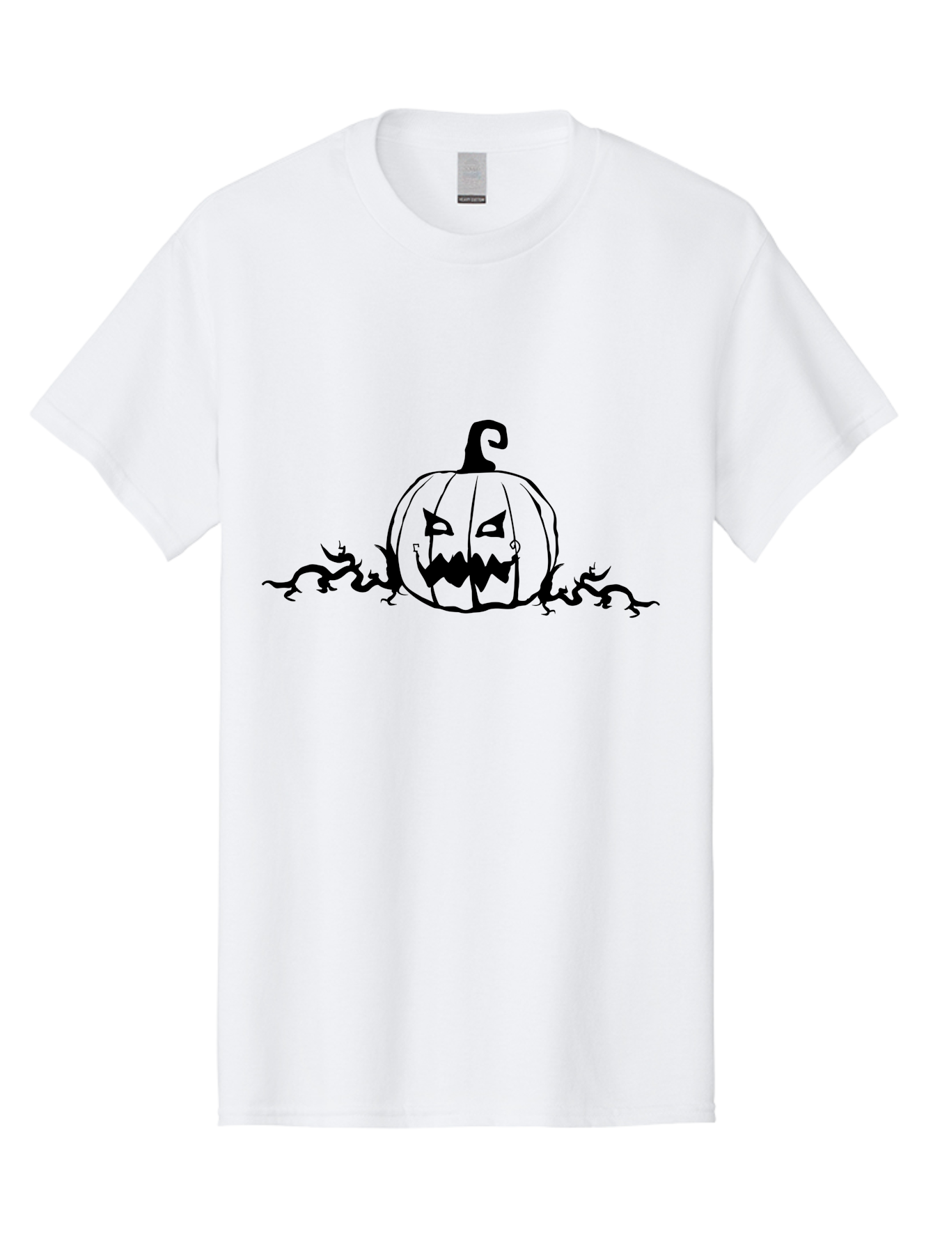 Jack-O-Lantern-2 Men'S Graphic Tee, 100% Cotton, Comfortable Casual Summer Wear, Machine Washable, Halloween Pumpkin, Jack O'Lantern, Spooky Atmosphere, Autumn Decorations, Halloween Theme, Scary Faces, Festive Design Aab229