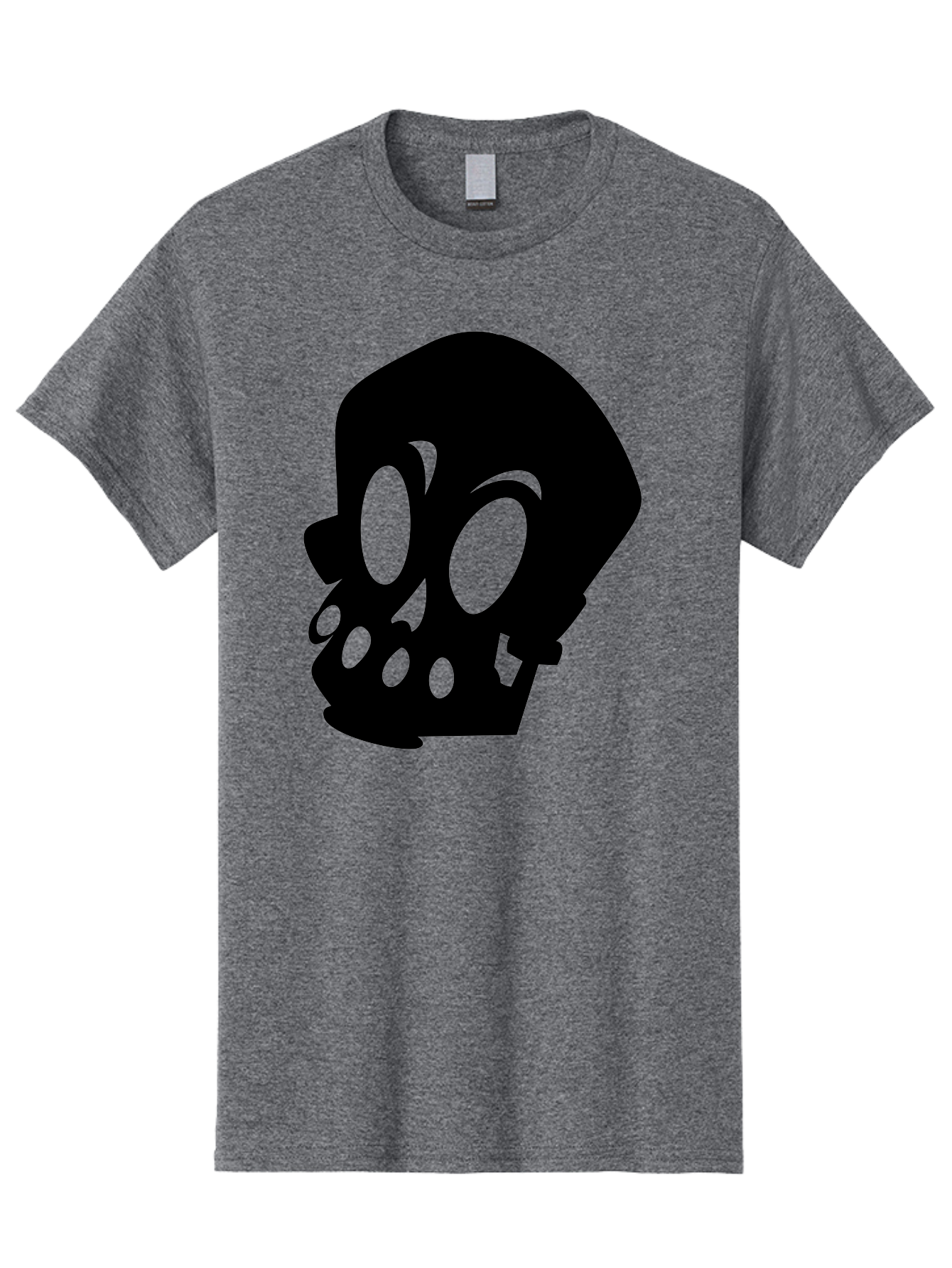 Skull Men'S Graphic Tee, 100% Cotton, Comfortable Casual Summer Wear, Machine Washable, Human Skull, Death Symbol, Gothic Icon, Spooky Emblem, Dark Imagery, Skull Illustration, Goth Culture, Halloween Symbol, Skull Art Aab233