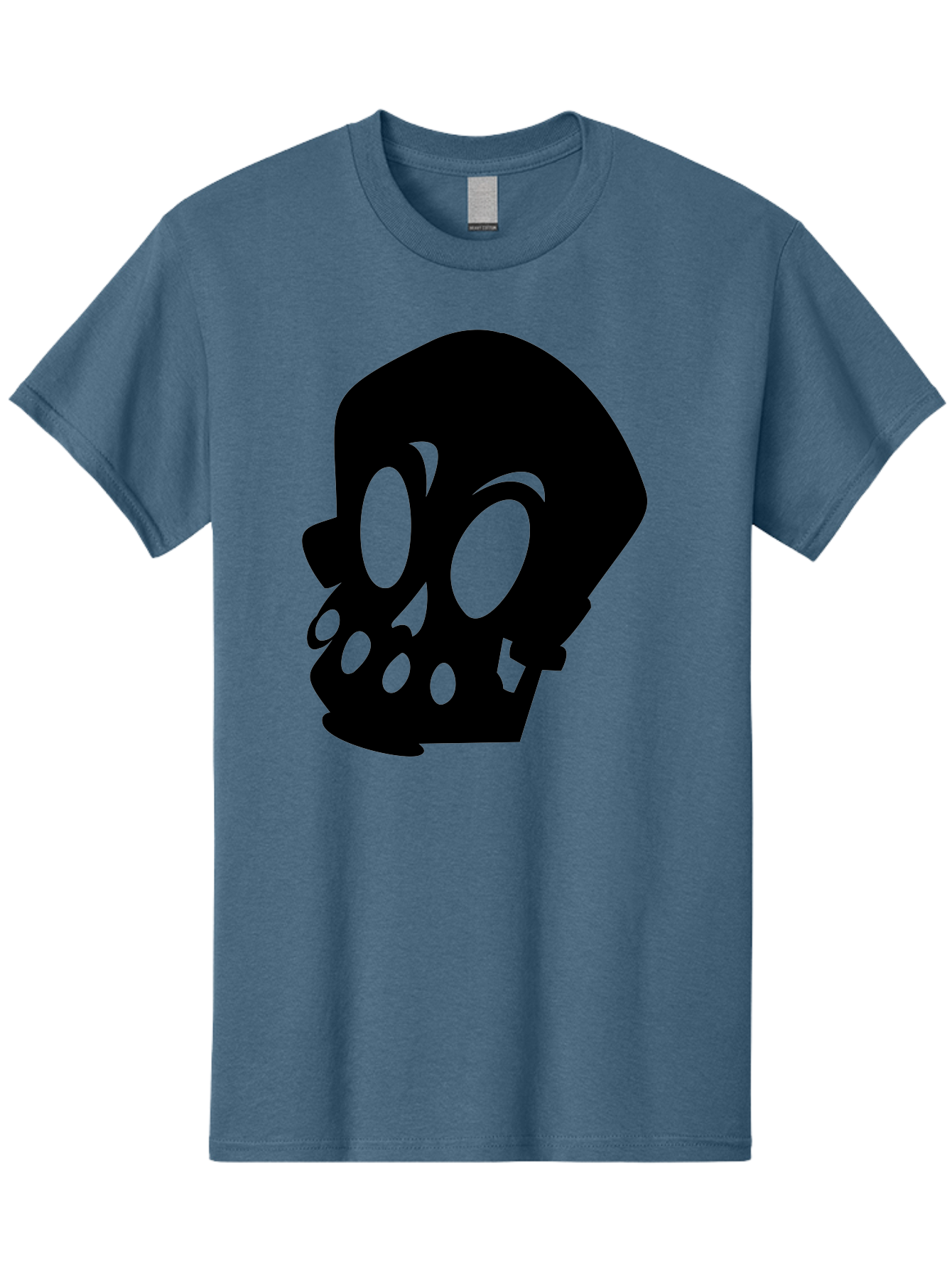 Skull Men'S Graphic Tee, 100% Cotton, Comfortable Casual Summer Wear, Machine Washable, Human Skull, Death Symbol, Gothic Icon, Spooky Emblem, Dark Imagery, Skull Illustration, Goth Culture, Halloween Symbol, Skull Art Aab233