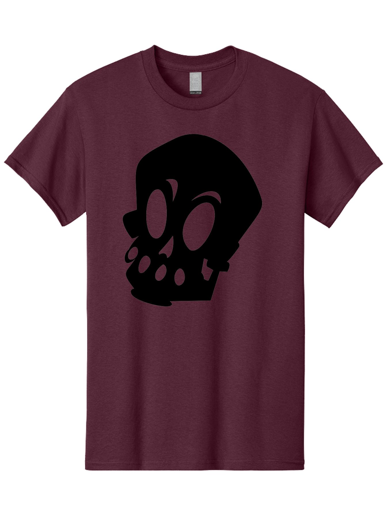 Skull Men'S Graphic Tee, 100% Cotton, Comfortable Casual Summer Wear, Machine Washable, Human Skull, Death Symbol, Gothic Icon, Spooky Emblem, Dark Imagery, Skull Illustration, Goth Culture, Halloween Symbol, Skull Art Aab233
