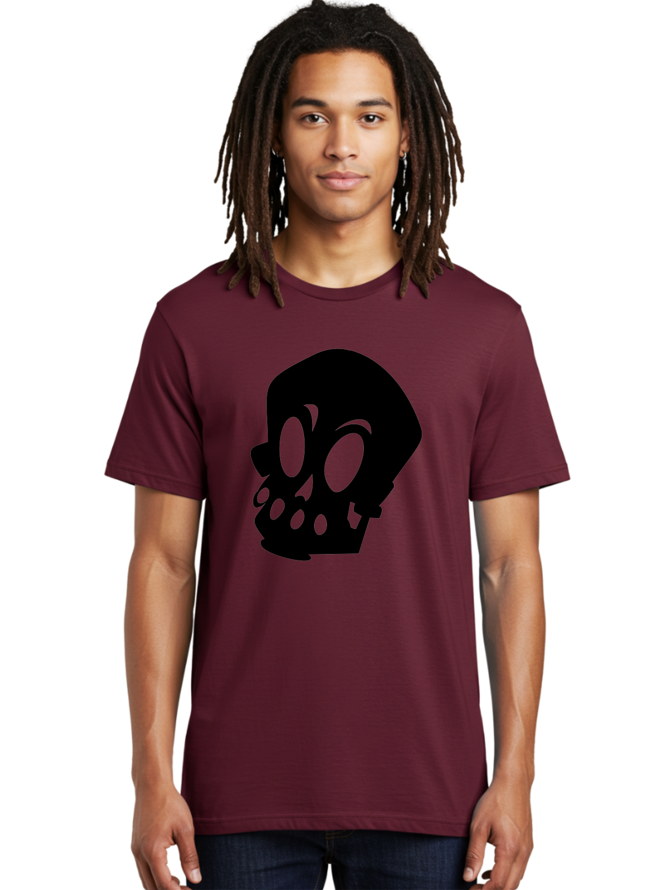 Skull Men'S Graphic Tee, 100% Cotton, Comfortable Casual Summer Wear, Machine Washable, Human Skull, Death Symbol, Gothic Icon, Spooky Emblem, Dark Imagery, Skull Illustration, Goth Culture, Halloween Symbol, Skull Art Aab233