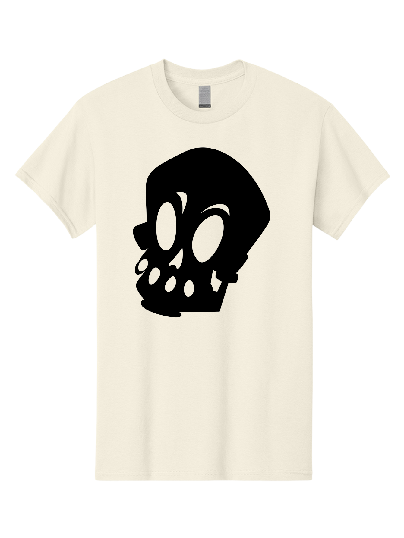 Skull Men'S Graphic Tee, 100% Cotton, Comfortable Casual Summer Wear, Machine Washable, Human Skull, Death Symbol, Gothic Icon, Spooky Emblem, Dark Imagery, Skull Illustration, Goth Culture, Halloween Symbol, Skull Art Aab233