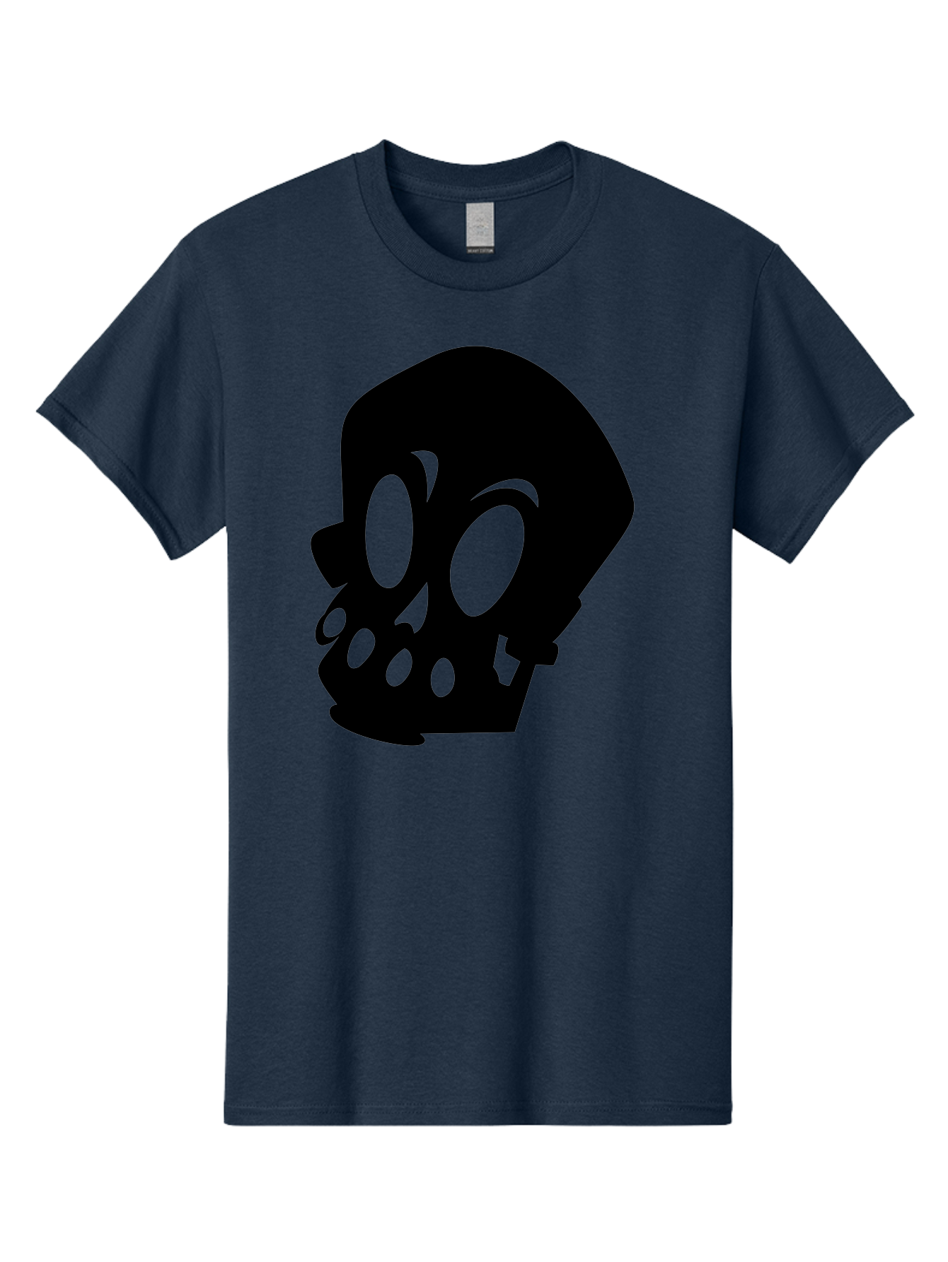 Skull Men'S Graphic Tee, 100% Cotton, Comfortable Casual Summer Wear, Machine Washable, Human Skull, Death Symbol, Gothic Icon, Spooky Emblem, Dark Imagery, Skull Illustration, Goth Culture, Halloween Symbol, Skull Art Aab233