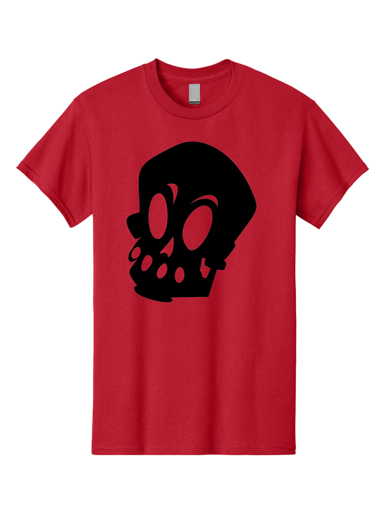Skull Men'S Graphic Tee, 100% Cotton, Comfortable Casual Summer Wear, Machine Washable, Human Skull, Death Symbol, Gothic Icon, Spooky Emblem, Dark Imagery, Skull Illustration, Goth Culture, Halloween Symbol, Skull Art Aab233