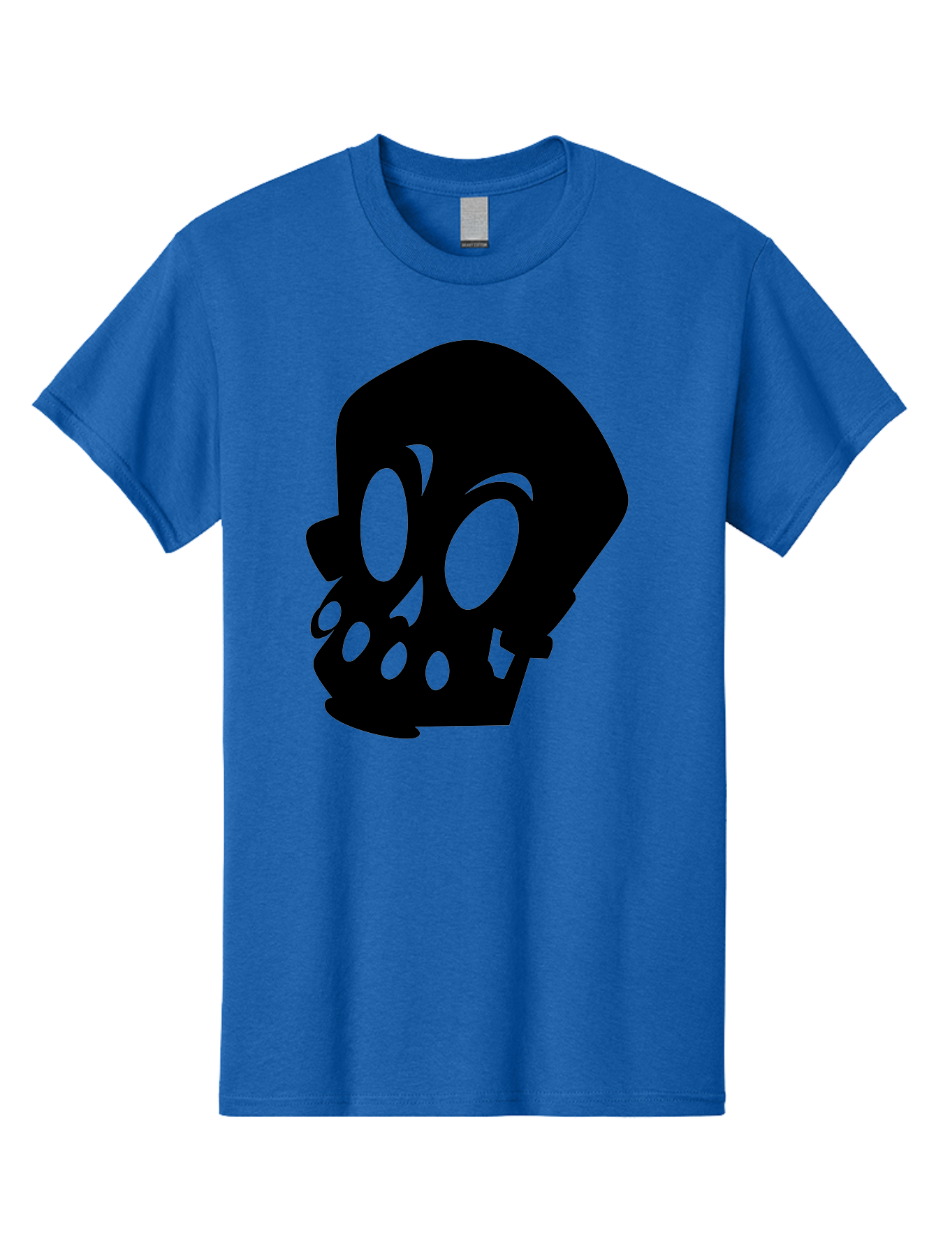 Skull Men'S Graphic Tee, 100% Cotton, Comfortable Casual Summer Wear, Machine Washable, Human Skull, Death Symbol, Gothic Icon, Spooky Emblem, Dark Imagery, Skull Illustration, Goth Culture, Halloween Symbol, Skull Art Aab233